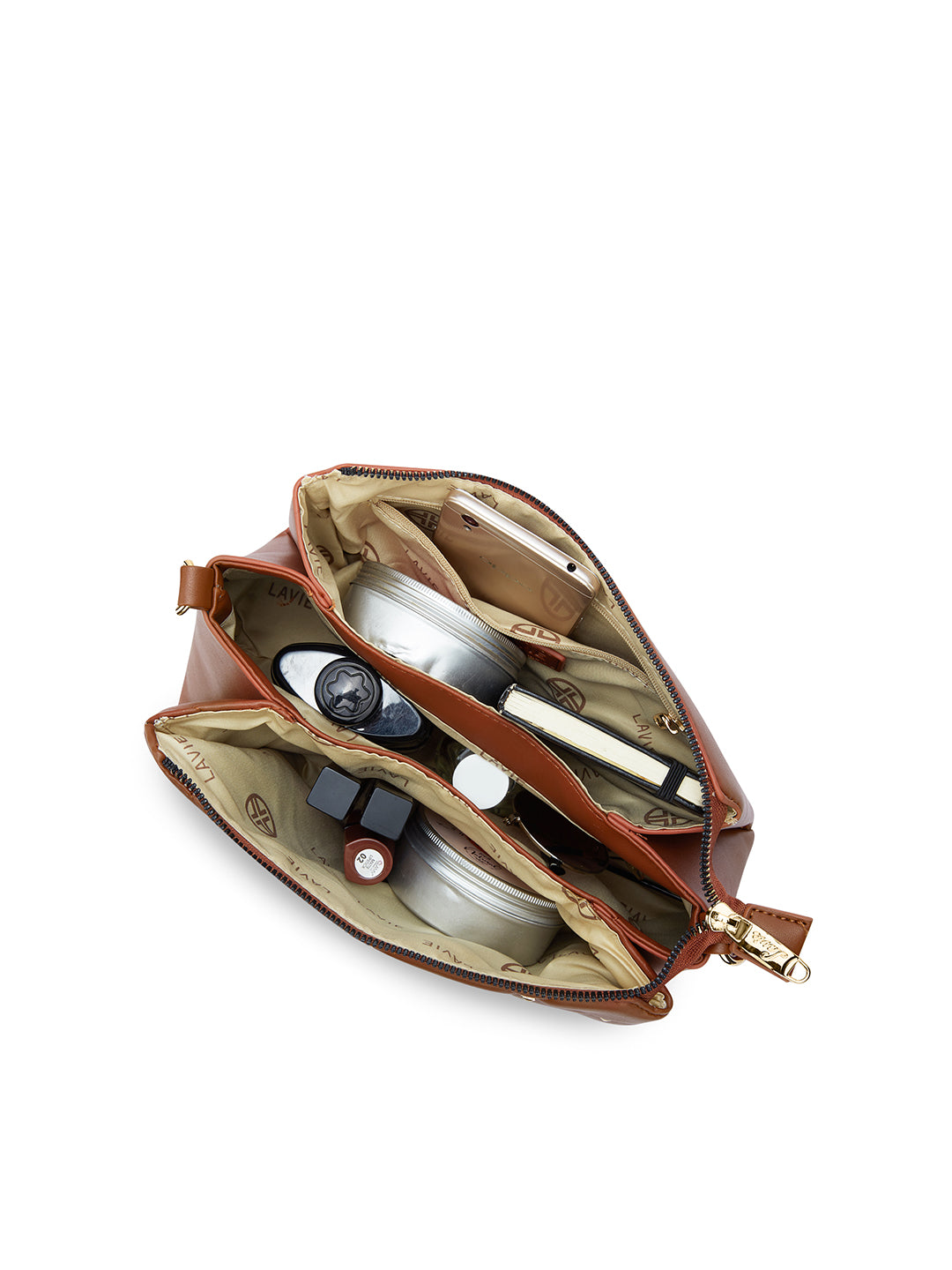 Stud Mesa 3 Compartments Sling Bag