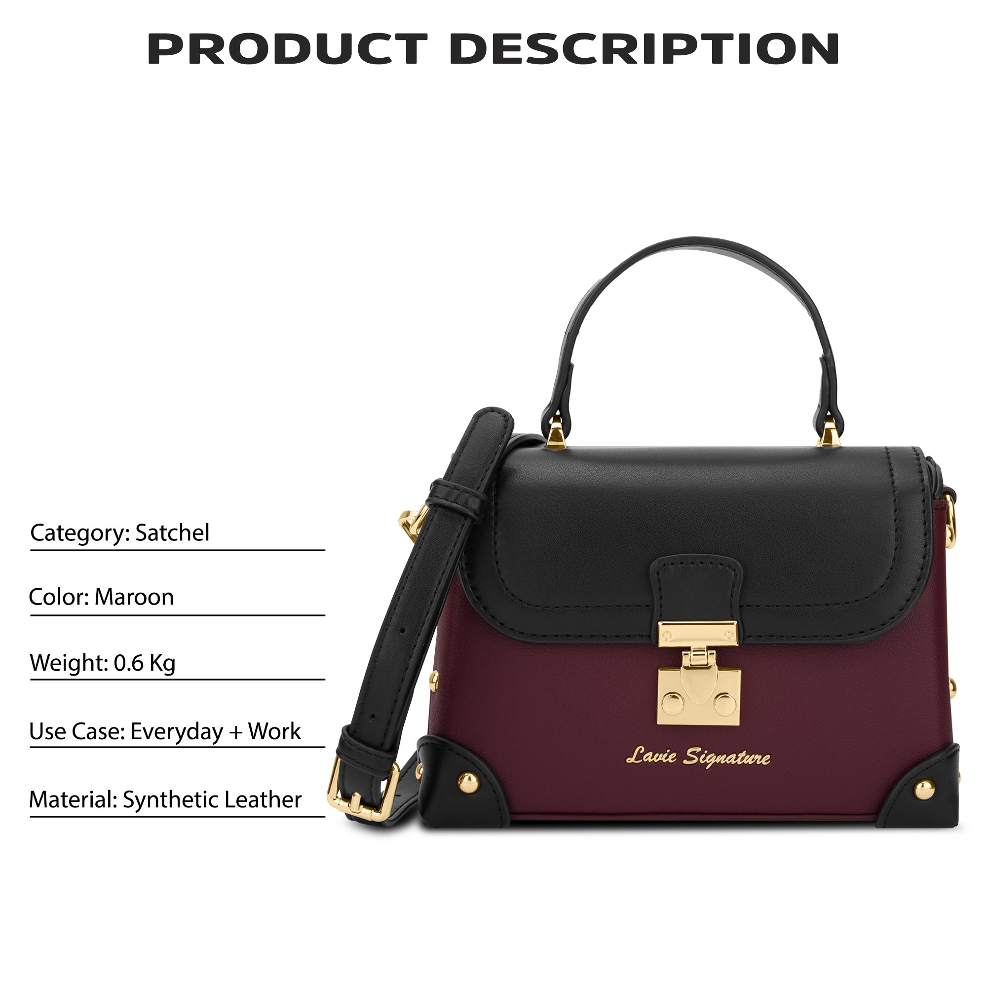 Beaufort Flap Extra Small Satchel Bag Maroon