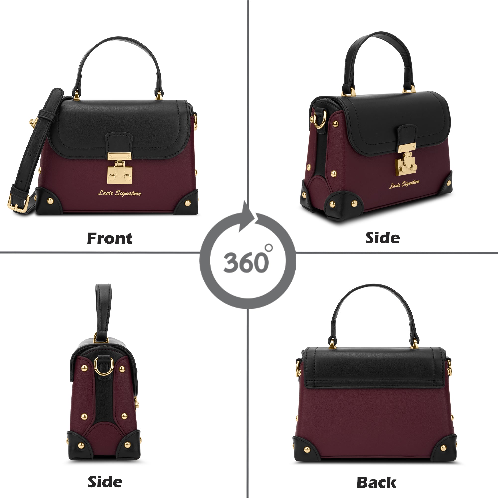 Beaufort Flap Extra Small Satchel Bag Maroon