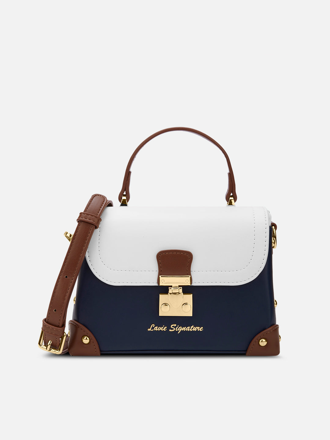 Beaufort Flap Extra Small Satchel Bag Navy