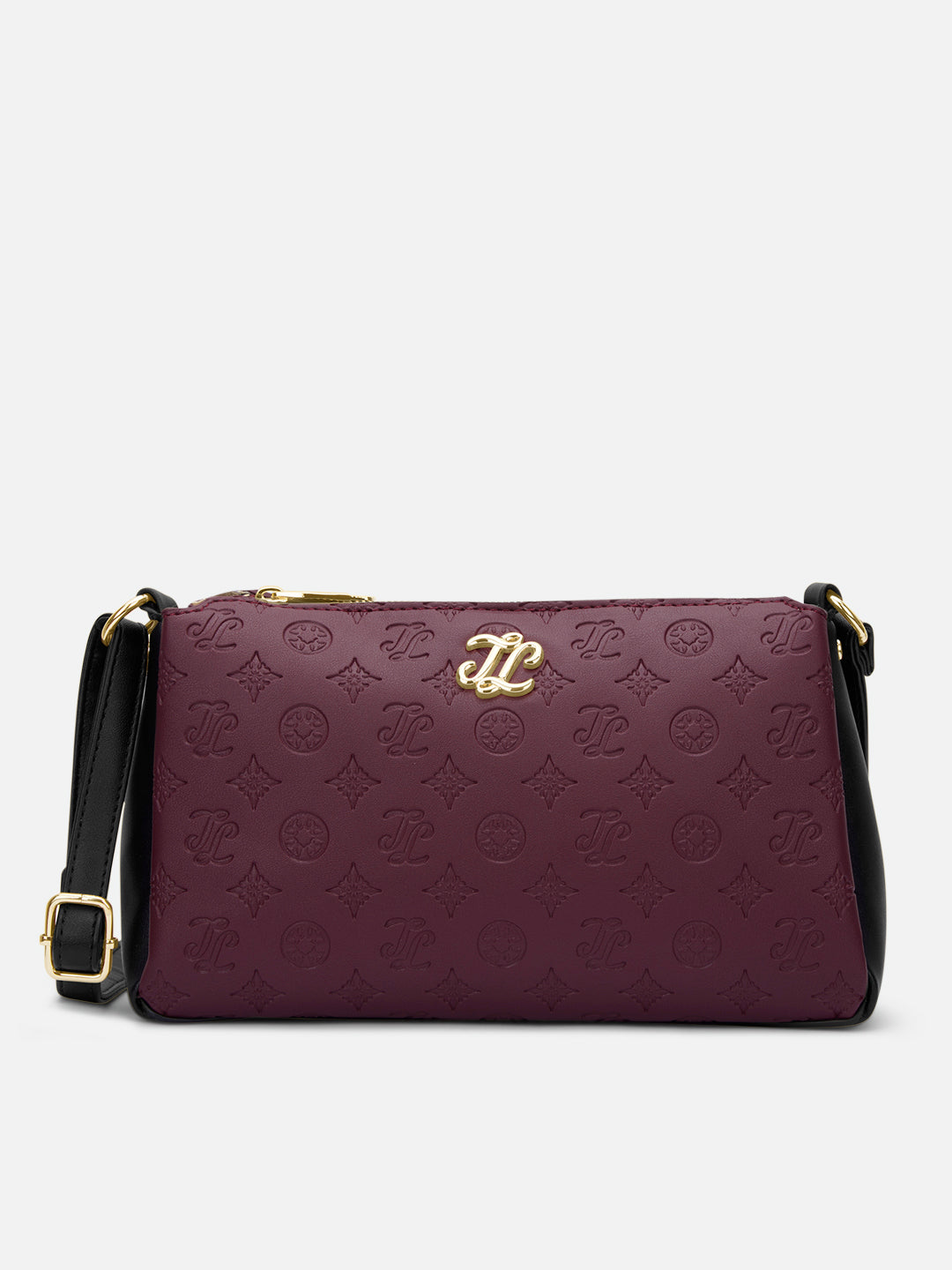 Colourblock Cuba 3 Compartment Medium Sling Bag Maroon