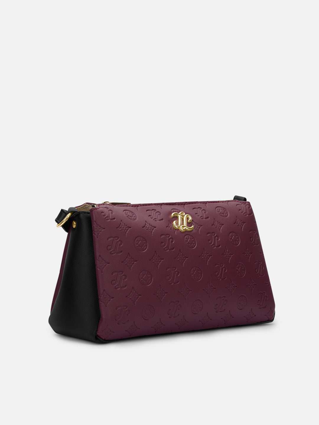 Colourblock Cuba 3 Compartment Medium Sling Bag Maroon