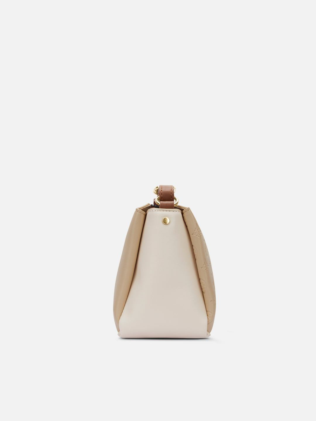 Colourblock Cuba 3 Compartment Medium Sling Bag Beige