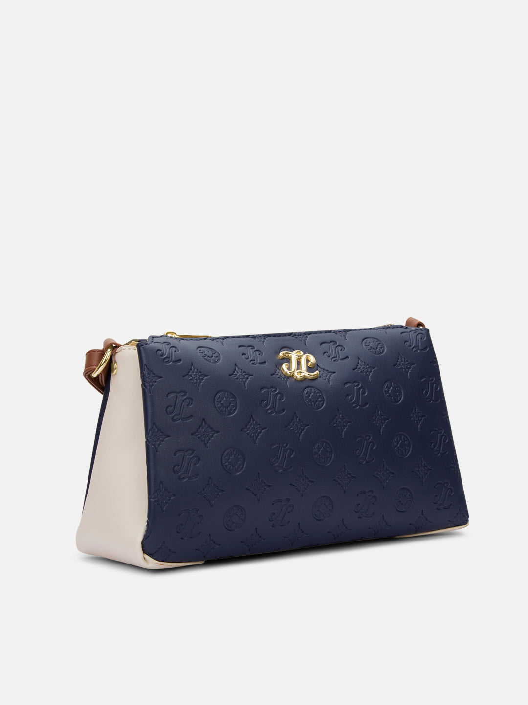 Colourblock Cuba 3 Compartment Medium Sling Bag Navy