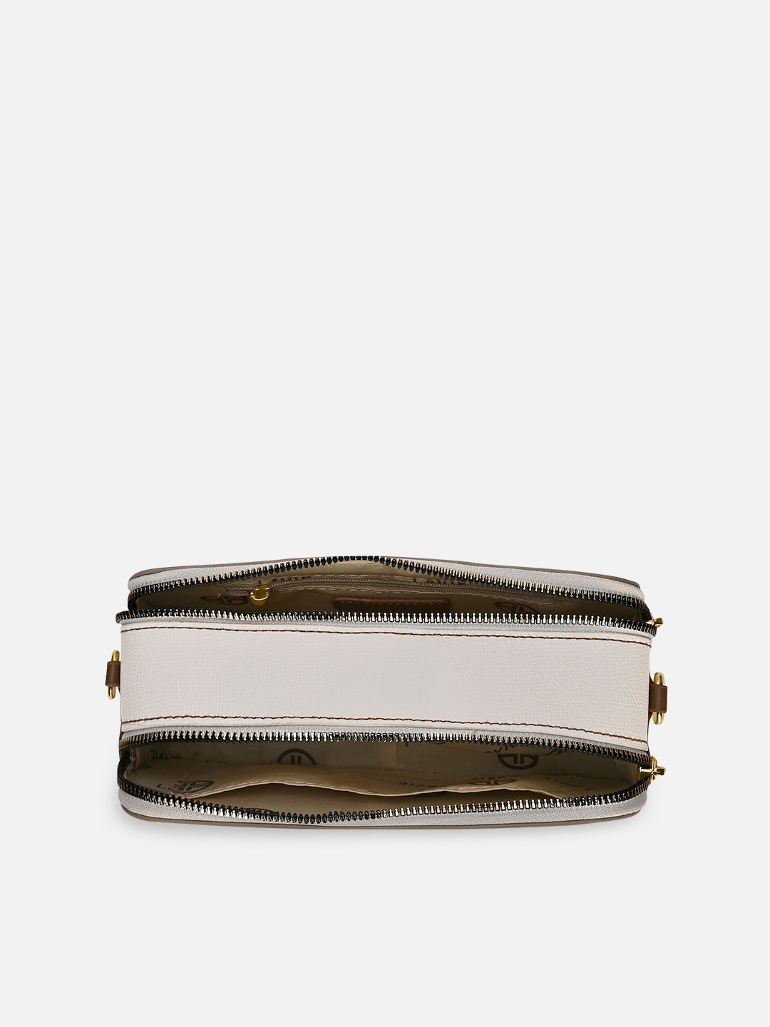 Colorblock Fenny Box Sling Bag Bag Beige