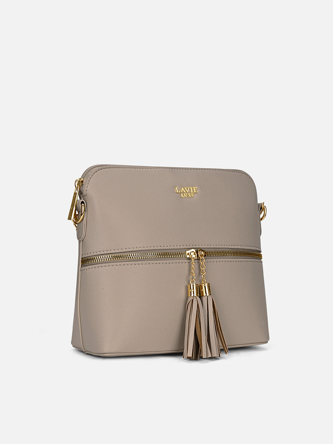 Tiara26 Tassel Sling Bag Taupe