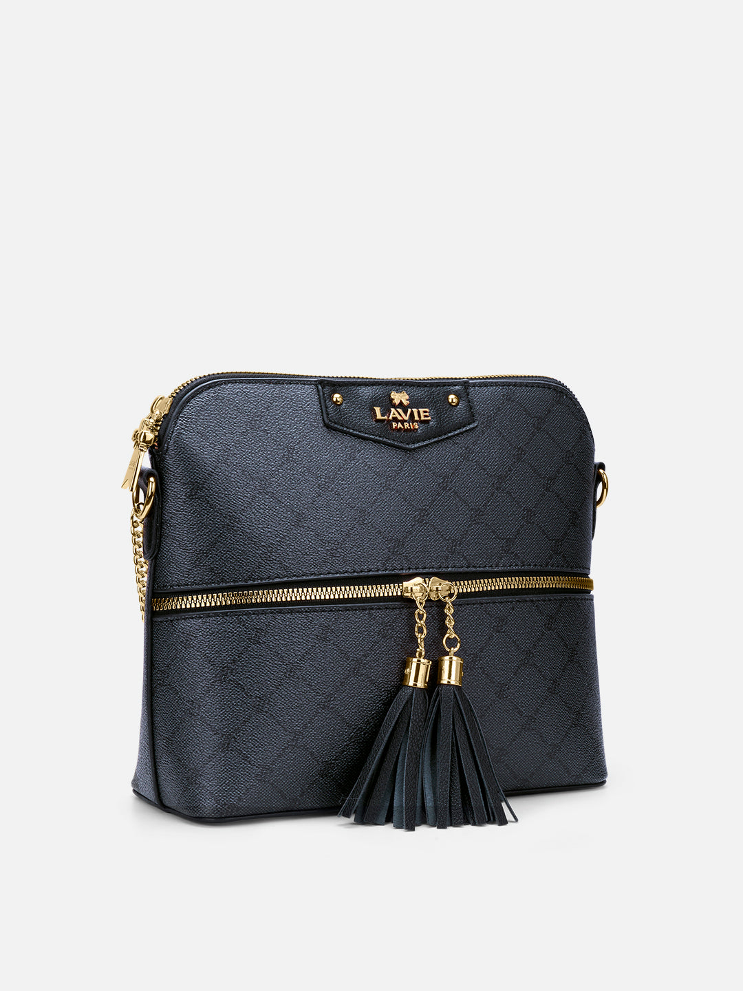 Mono Alfie Tassel Monogram Medium Sling Bag Charcoal