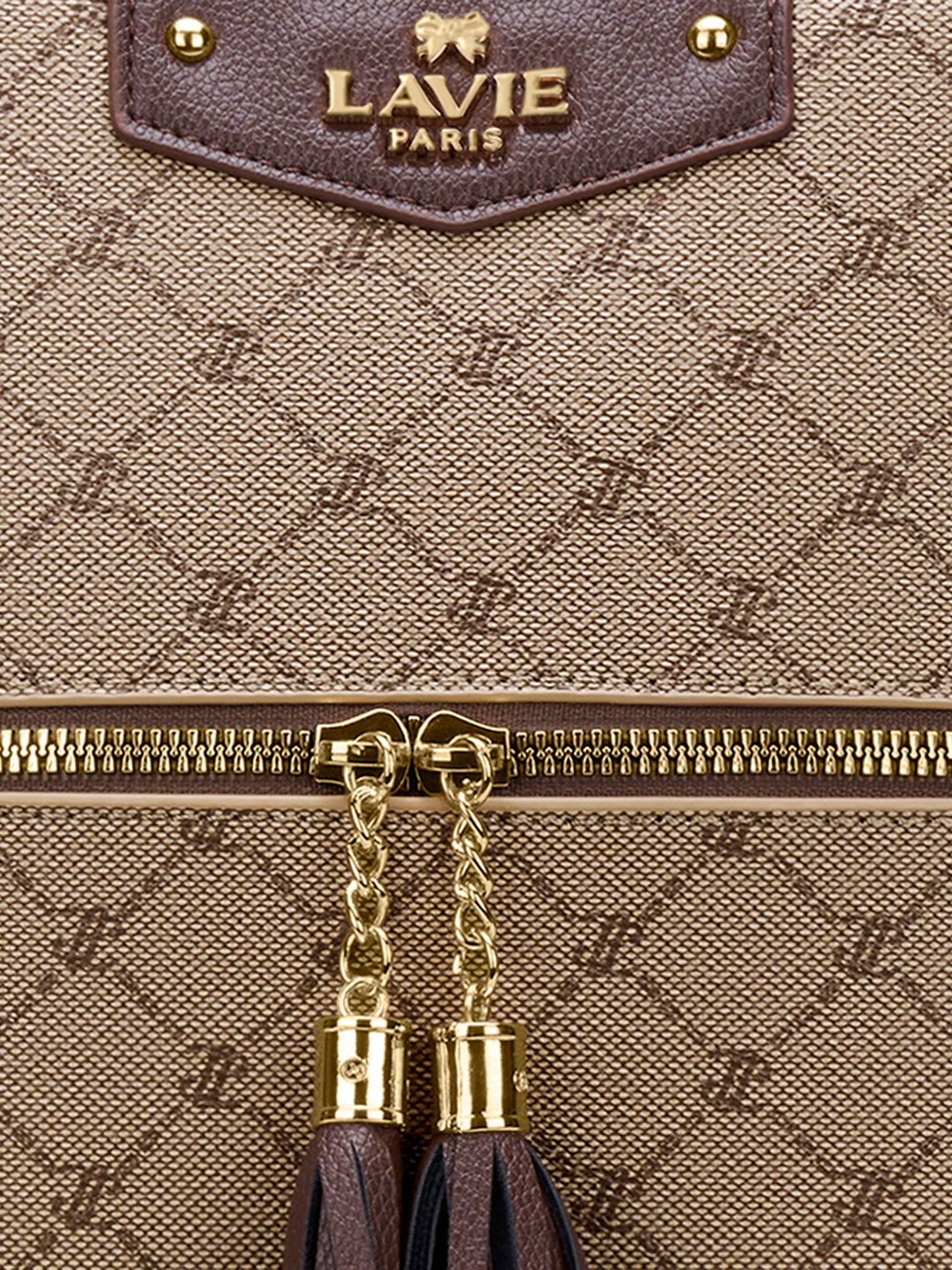 Mono Alfie Tassel Monogram Medium Sling Bag Latte