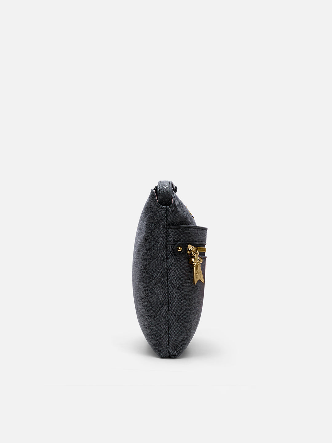 Mono Agnes Top Zip Monogram Small Sling Bag Charcoal