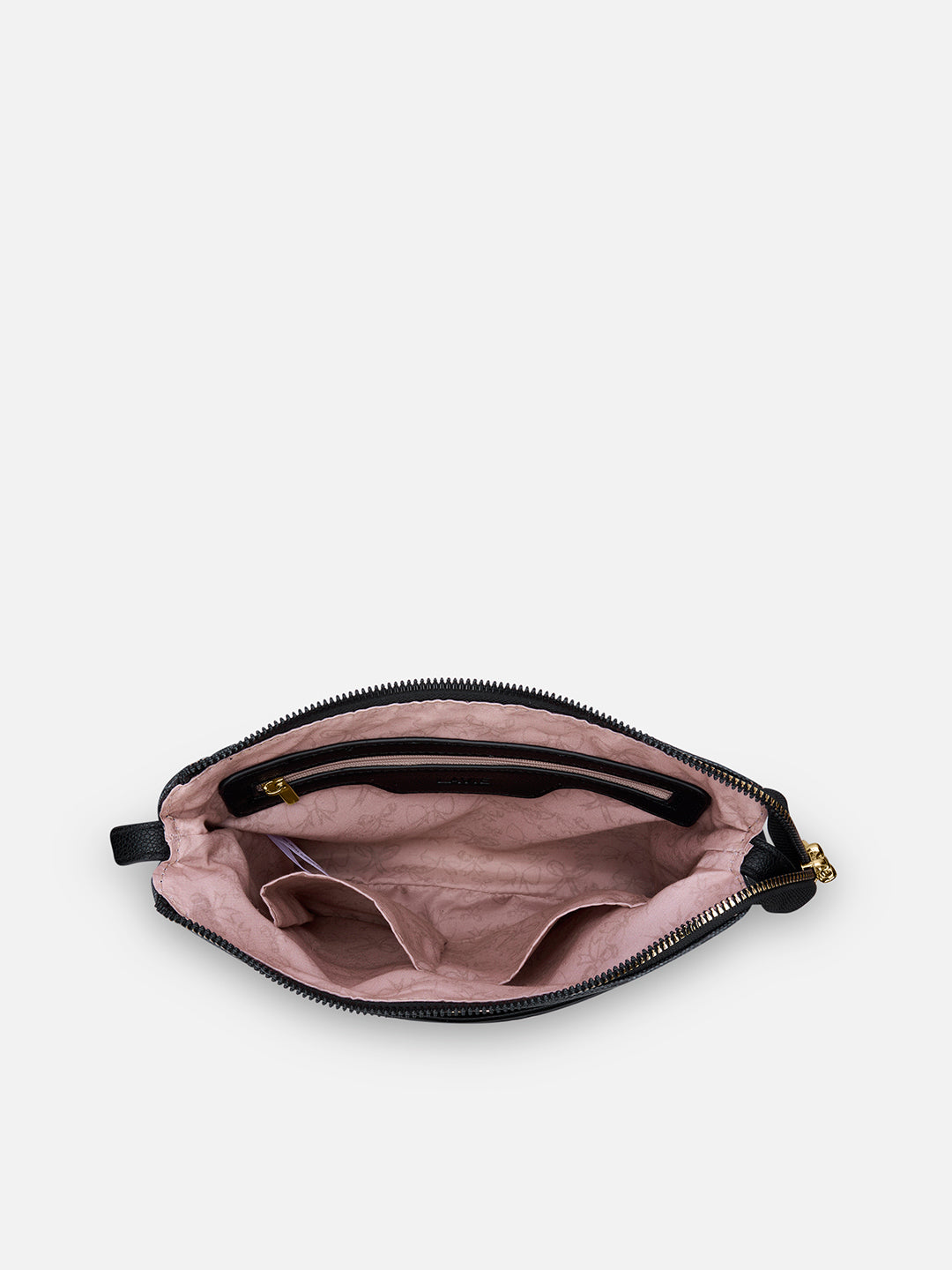 Mono Agnes Top Zip Monogram Small Sling Bag Charcoal