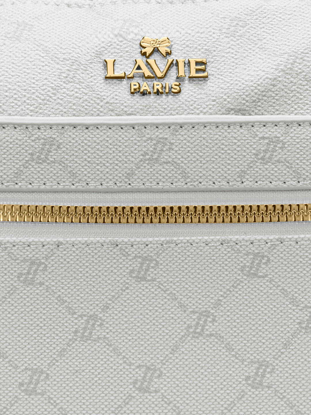 Mono Agnes Top Zip Monogram Small Sling Bag Ivory