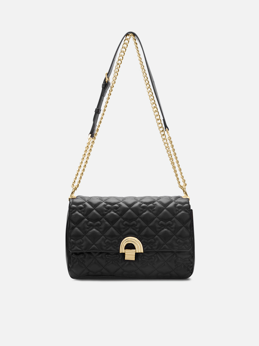Quincy Medium Flap Sling Bag Black