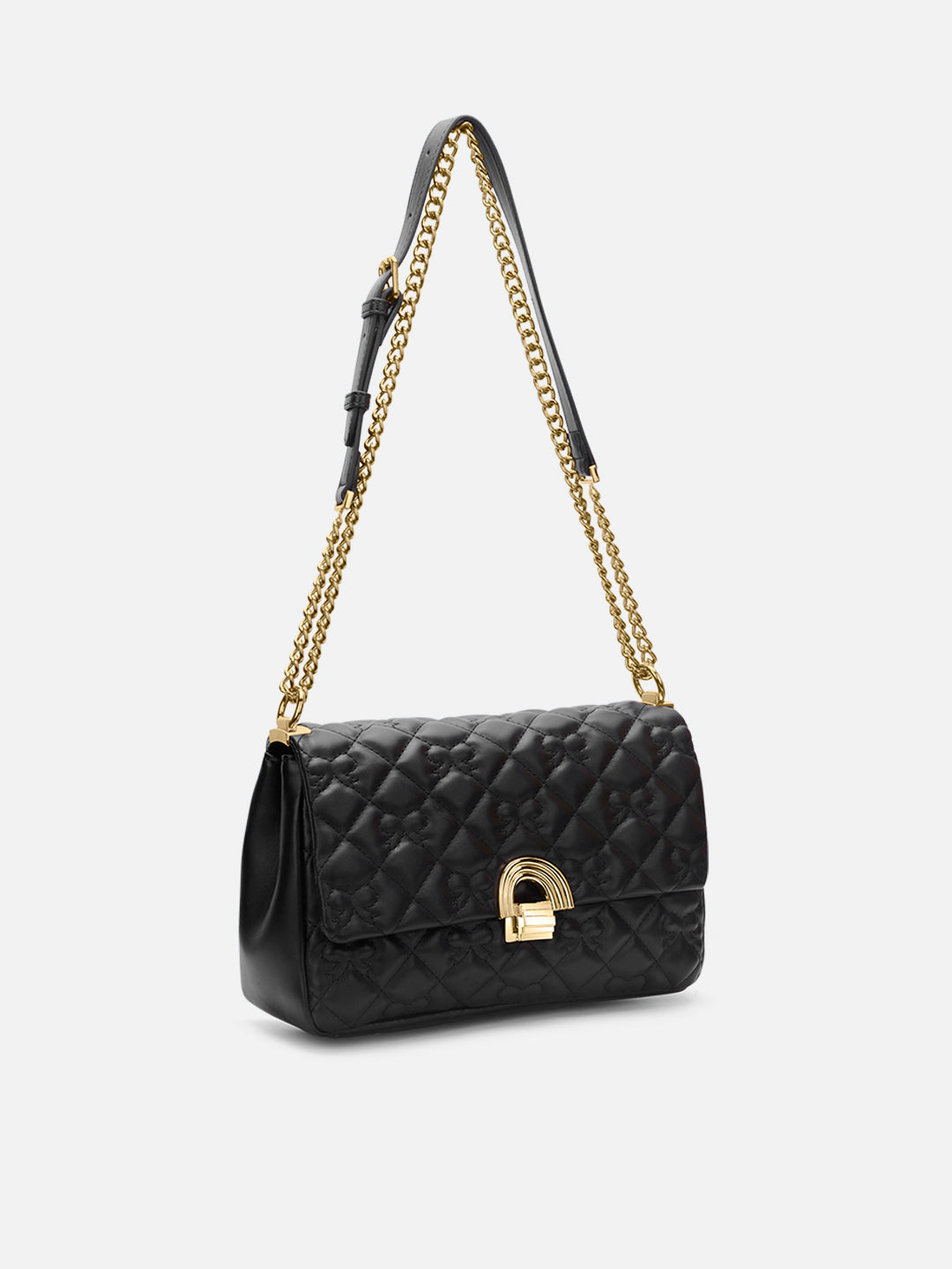 Quincy Medium Flap Sling Bag Black