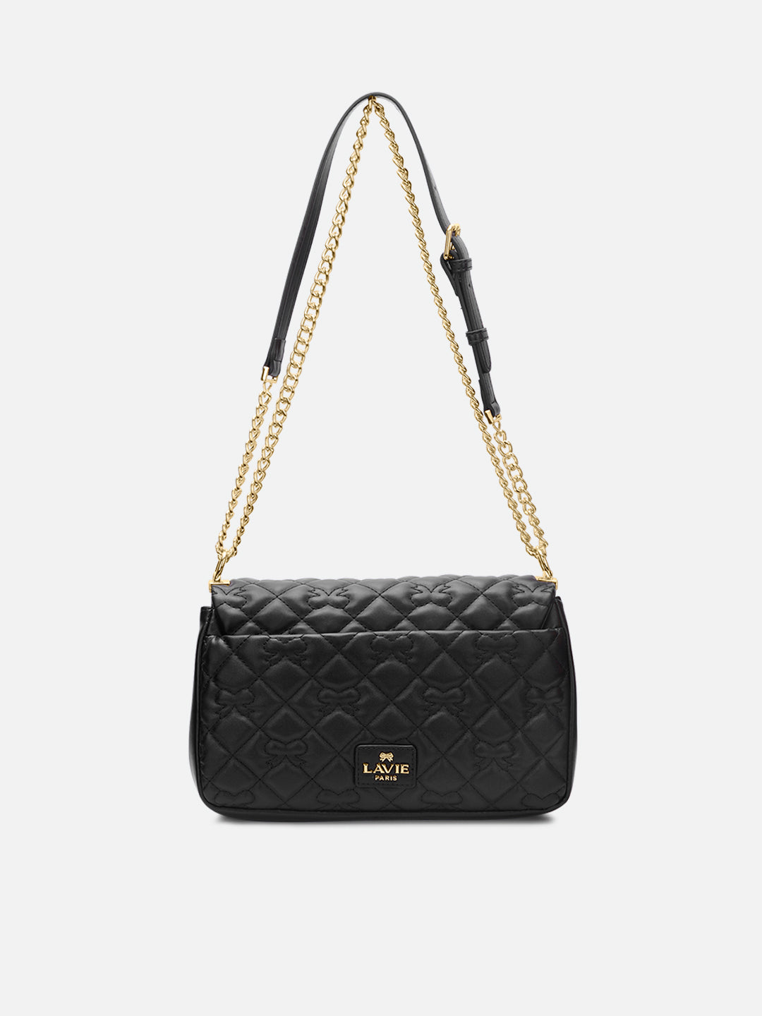 Quincy Medium Flap Sling Bag Black