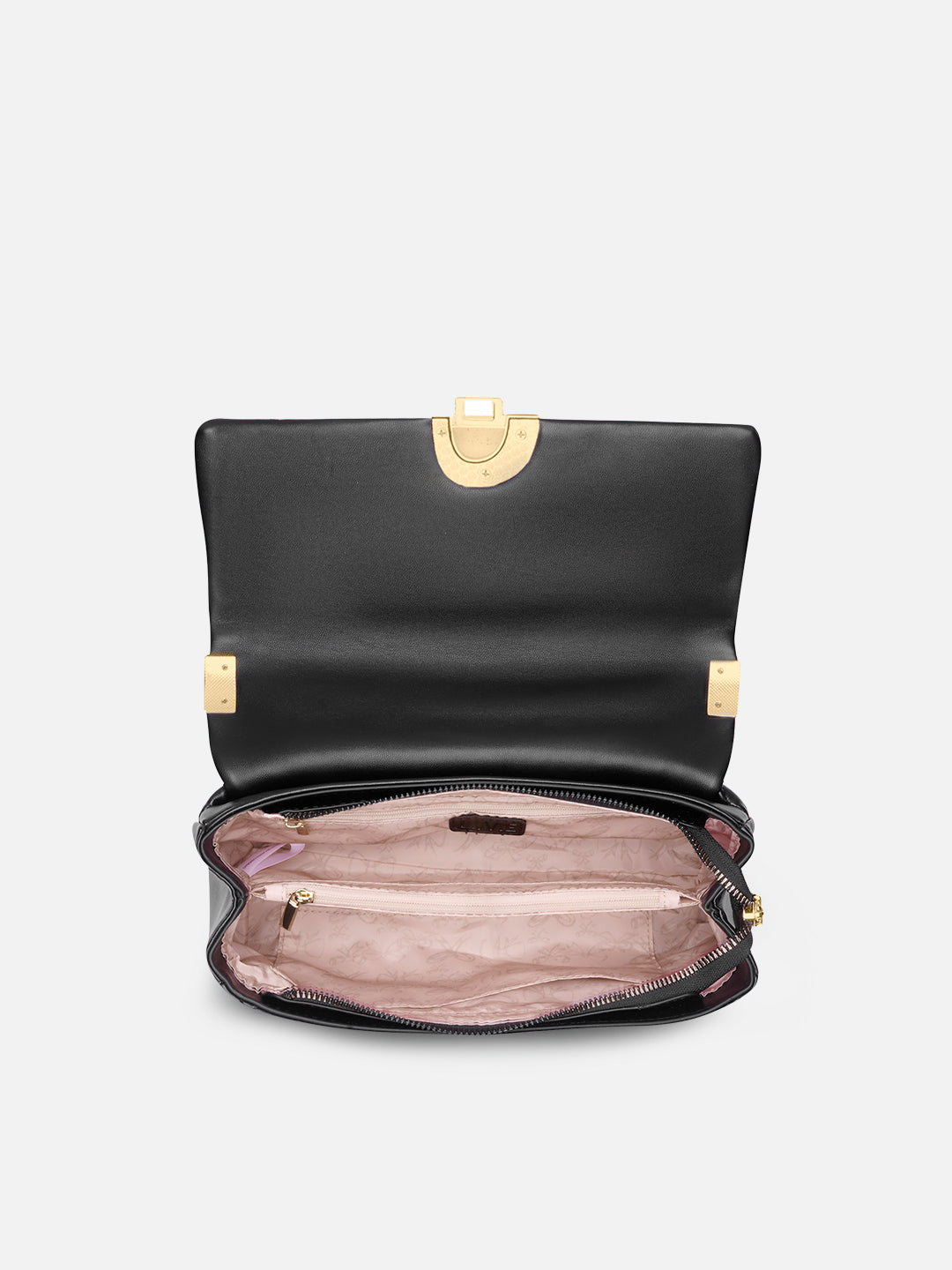 Quincy Medium Flap Sling Bag Black