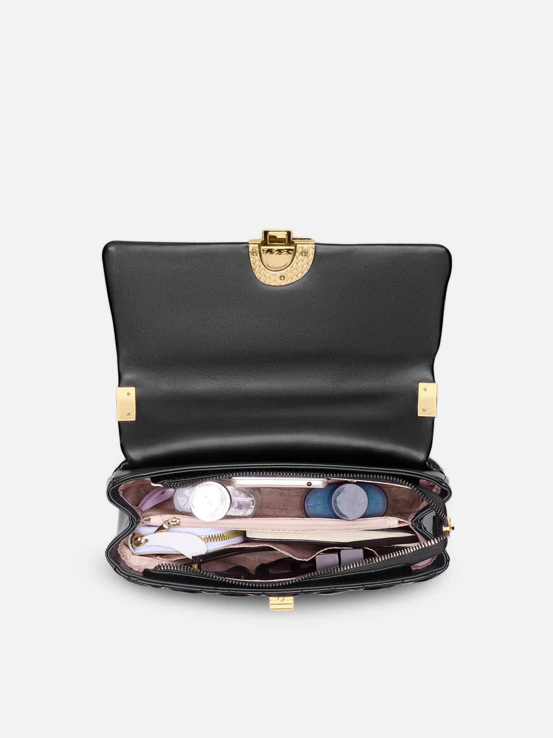 Quincy Medium Flap Sling Bag Black