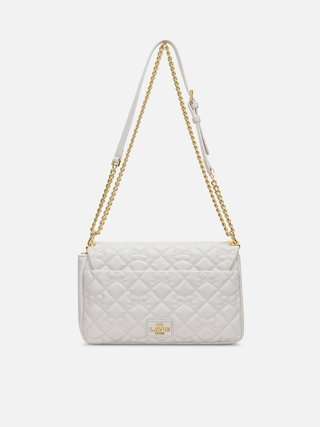 Quincy Medium Flap Sling Bag White