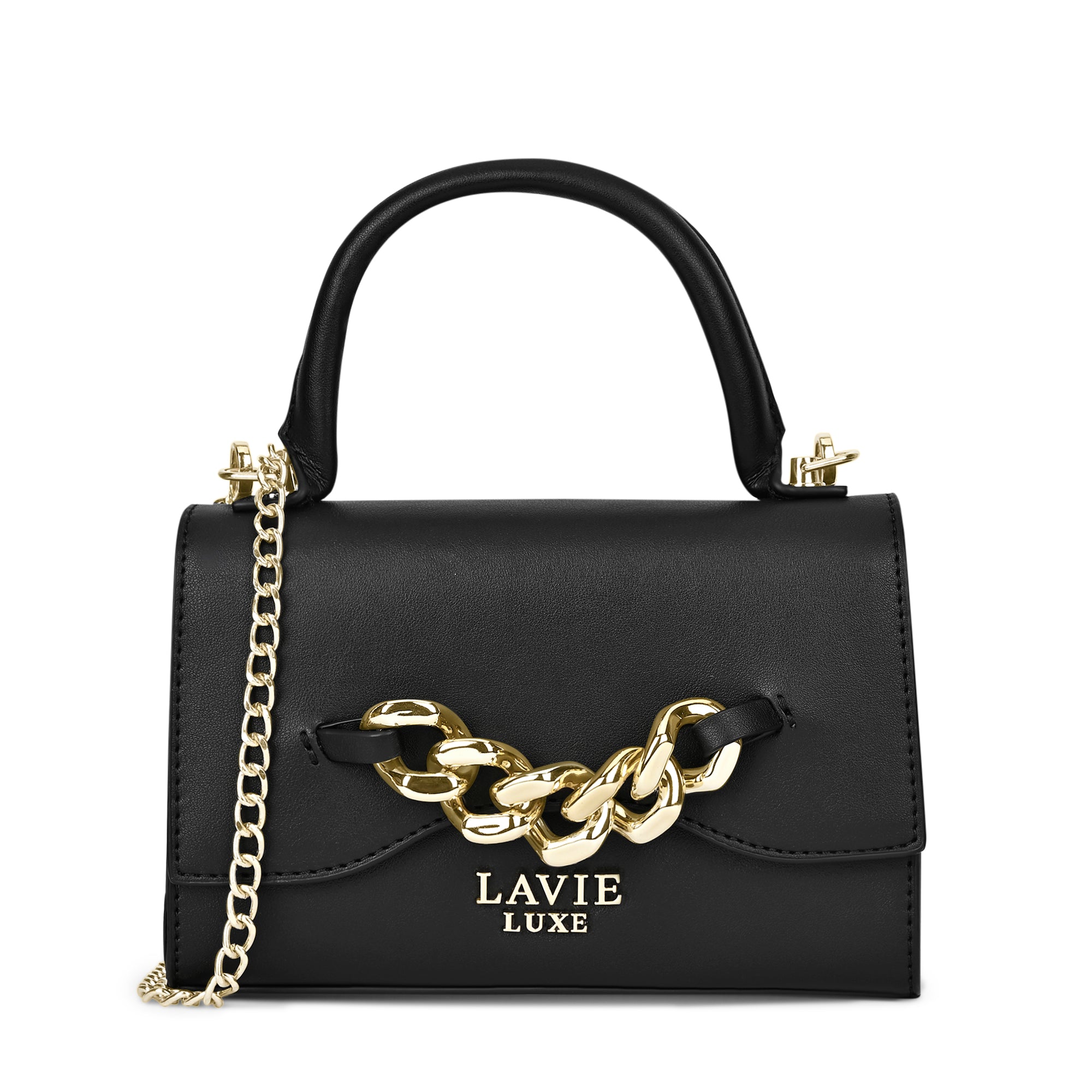 Chain26 Flap Sling Bag Black