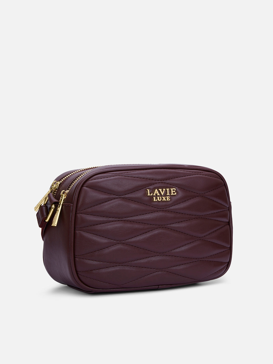 Lucie Quilted Box Slingbag Wine