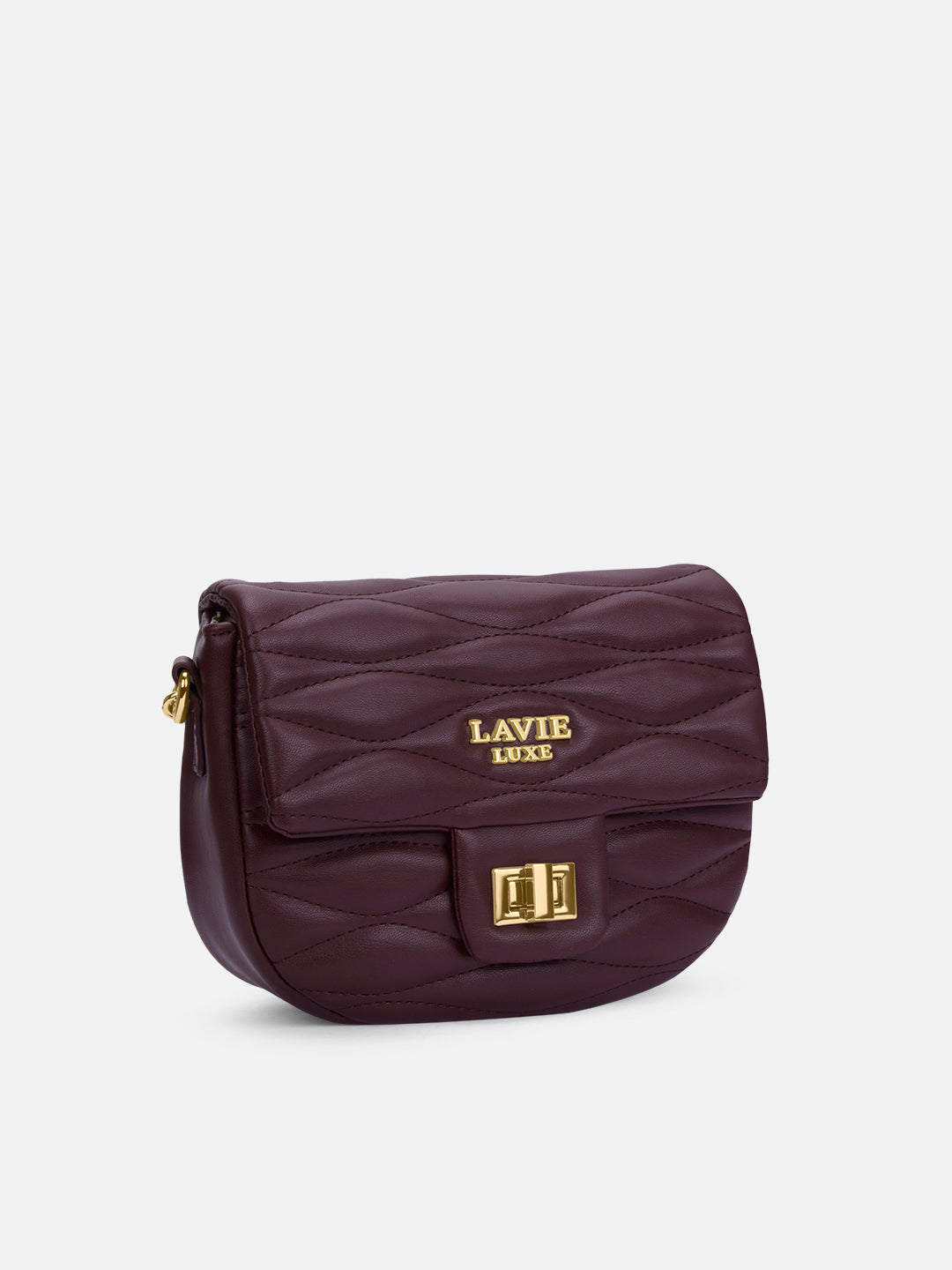 Lucie Quilted Slingbag Wine