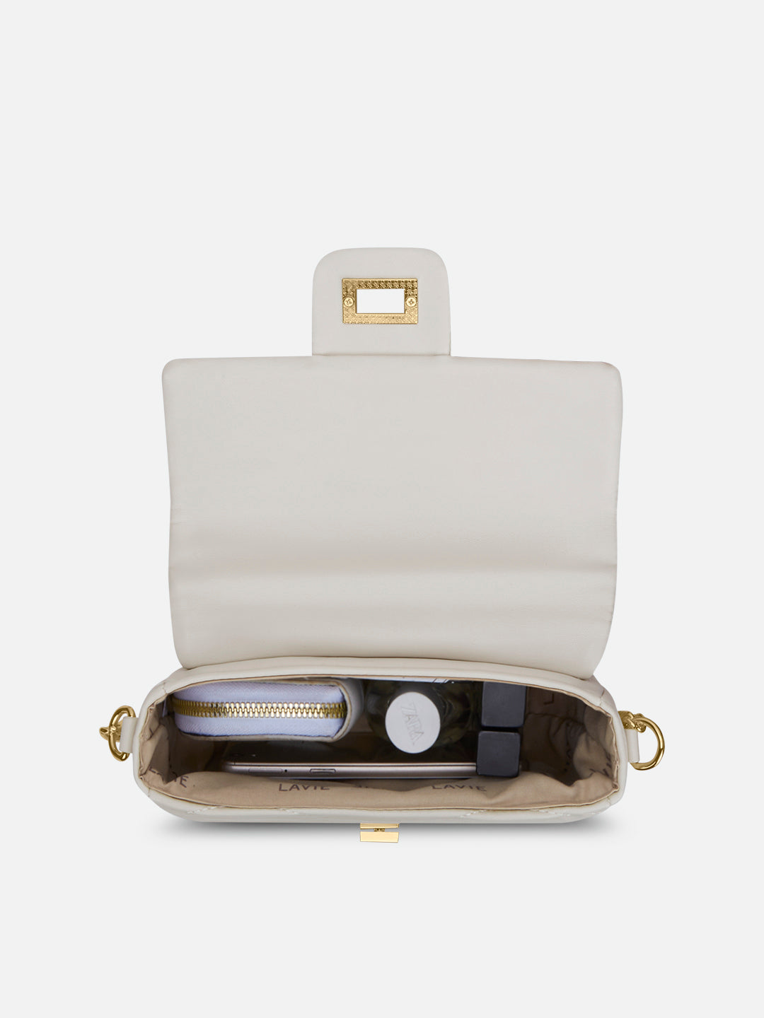 Lucie Quilted Slingbag Off White