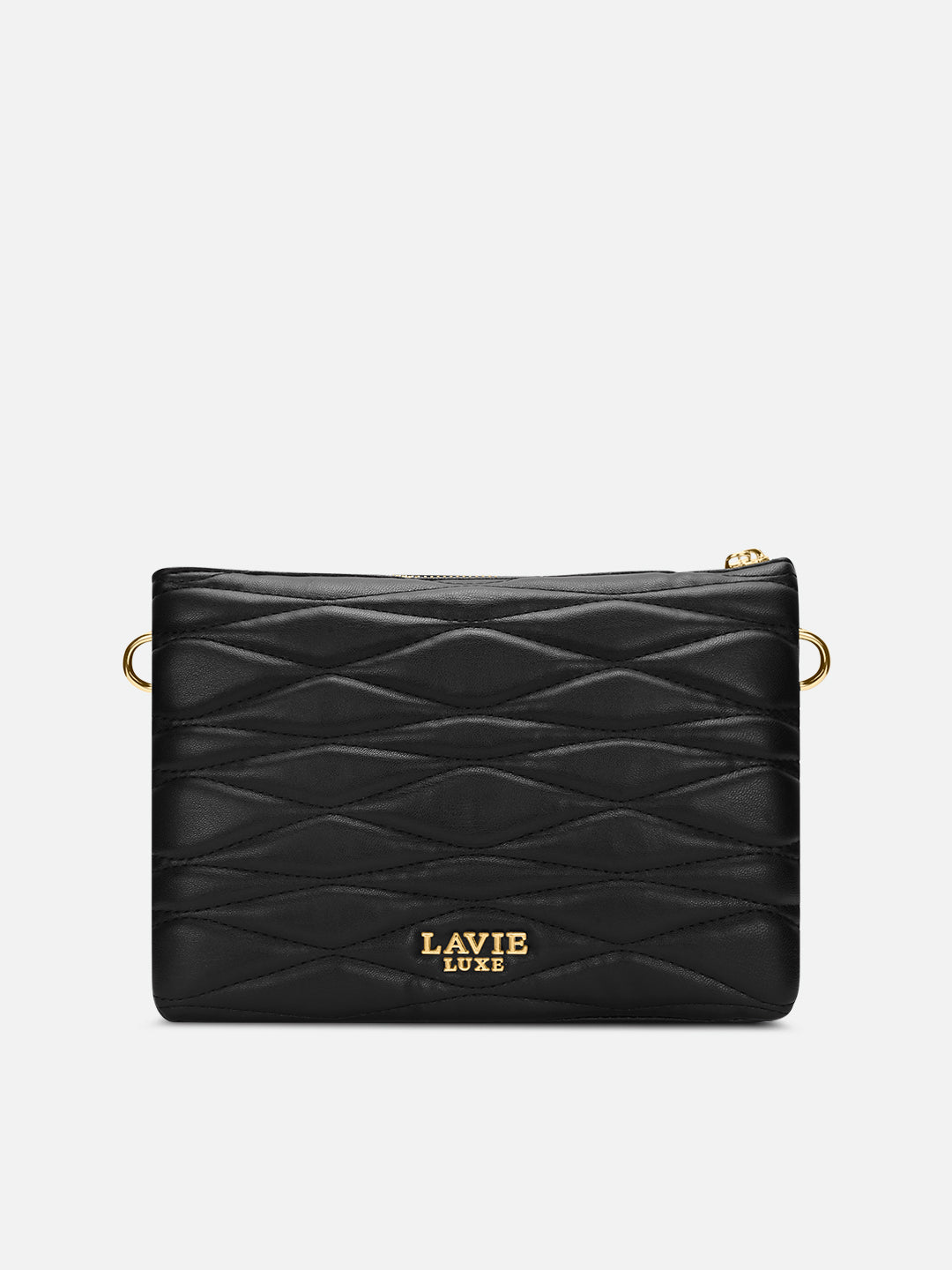 Lucie Quilted 5Compartment Slingbag Black