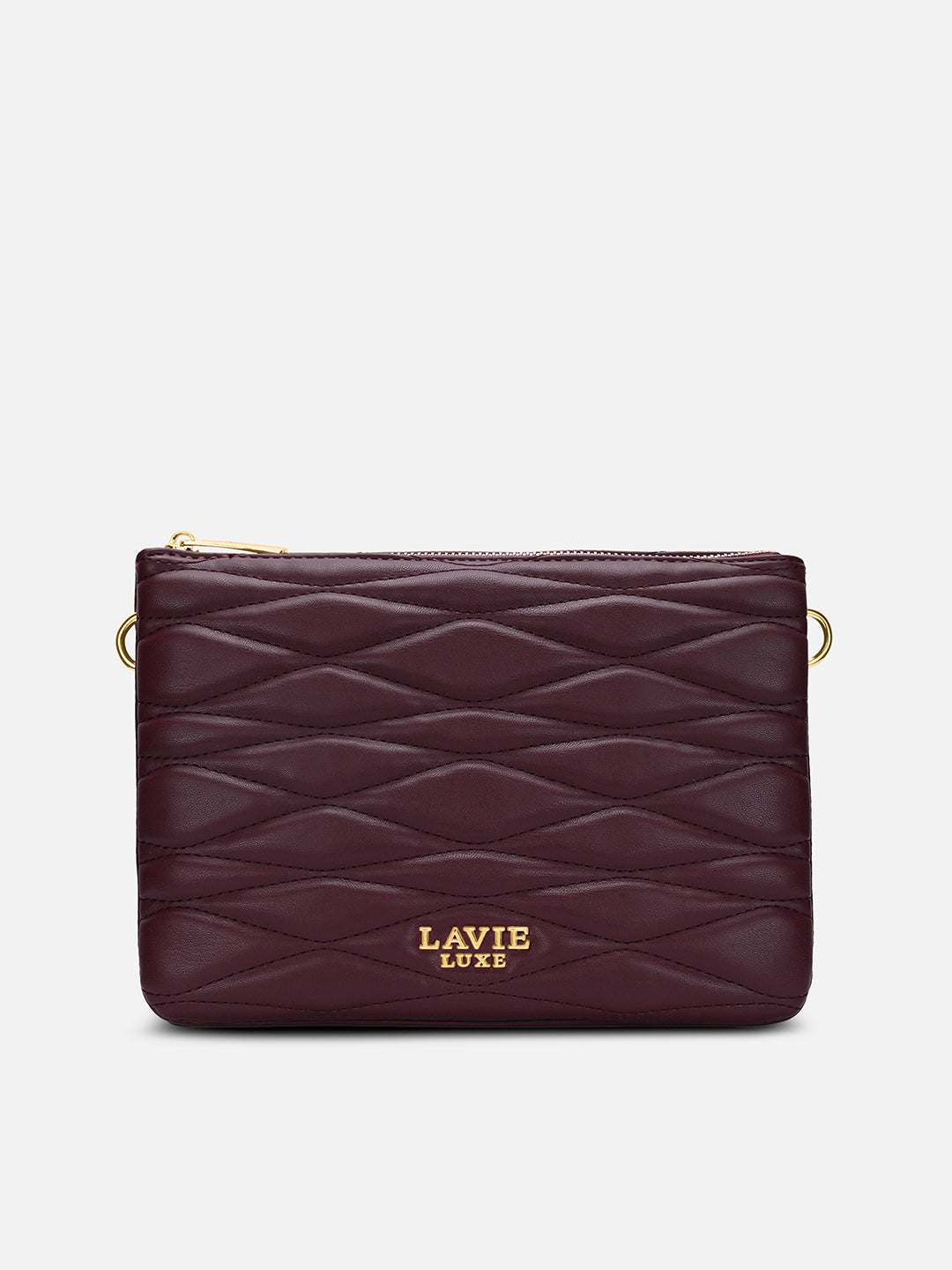 Lucie Quilted 5Compartment Slingbag Wine