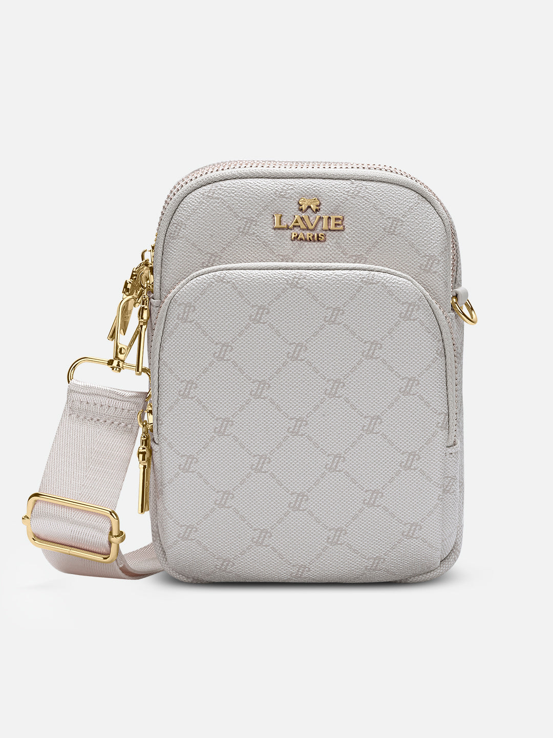 Mono Mason Mobile Vt 3 Compartment Medium Sling Bag Ivory