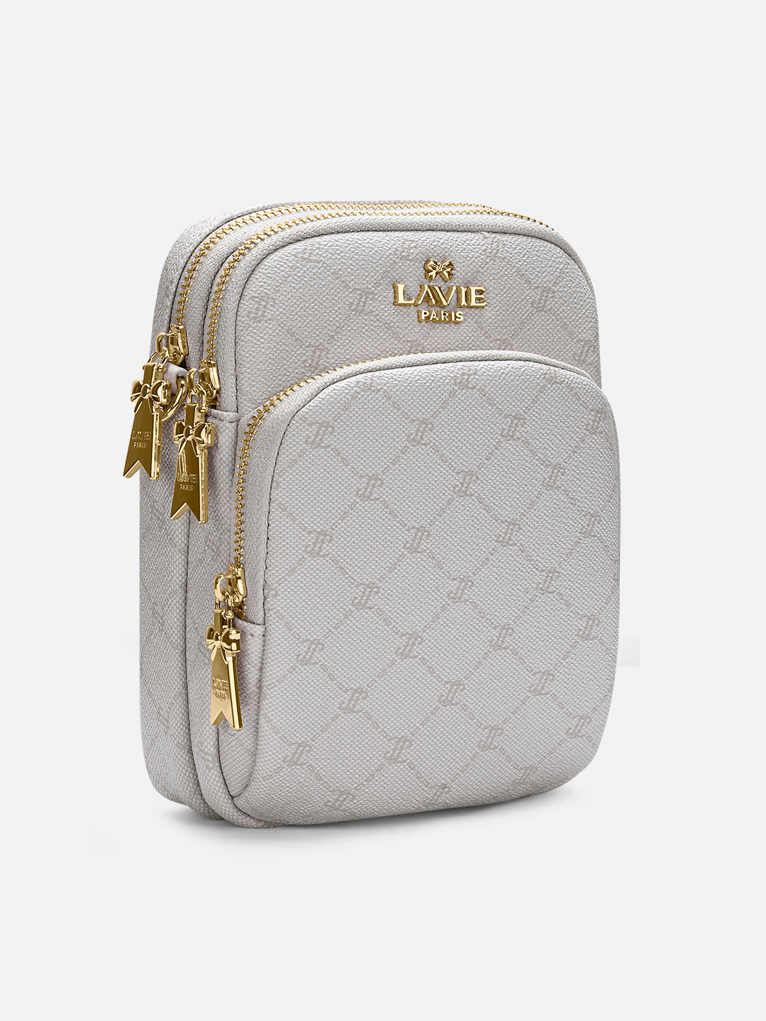 Mono Mason Mobile Vt 3 Compartment Medium Sling Bag Ivory