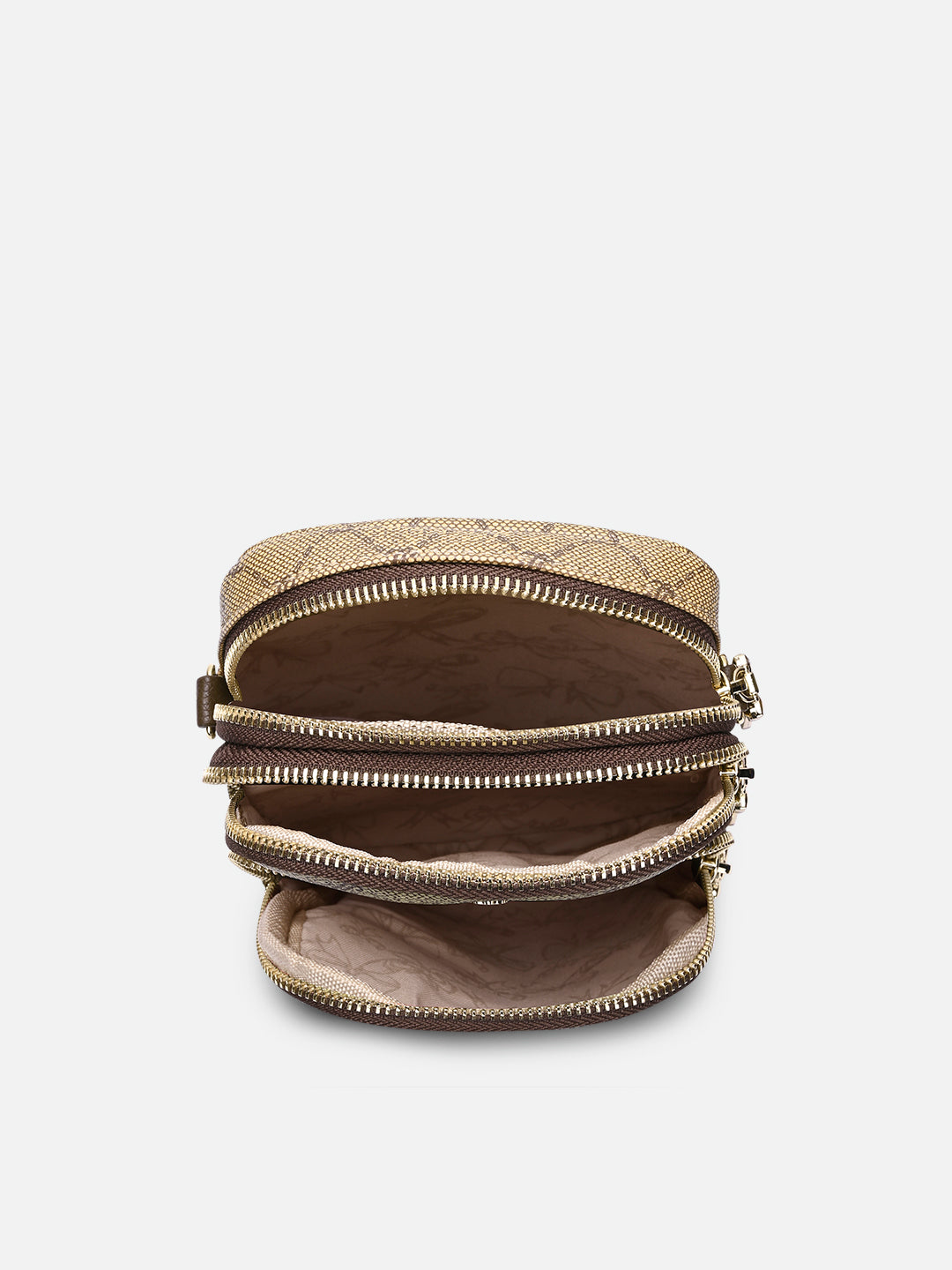 Mono Mason Mobile Vt 3 Compartment Medium Sling Bag Latte