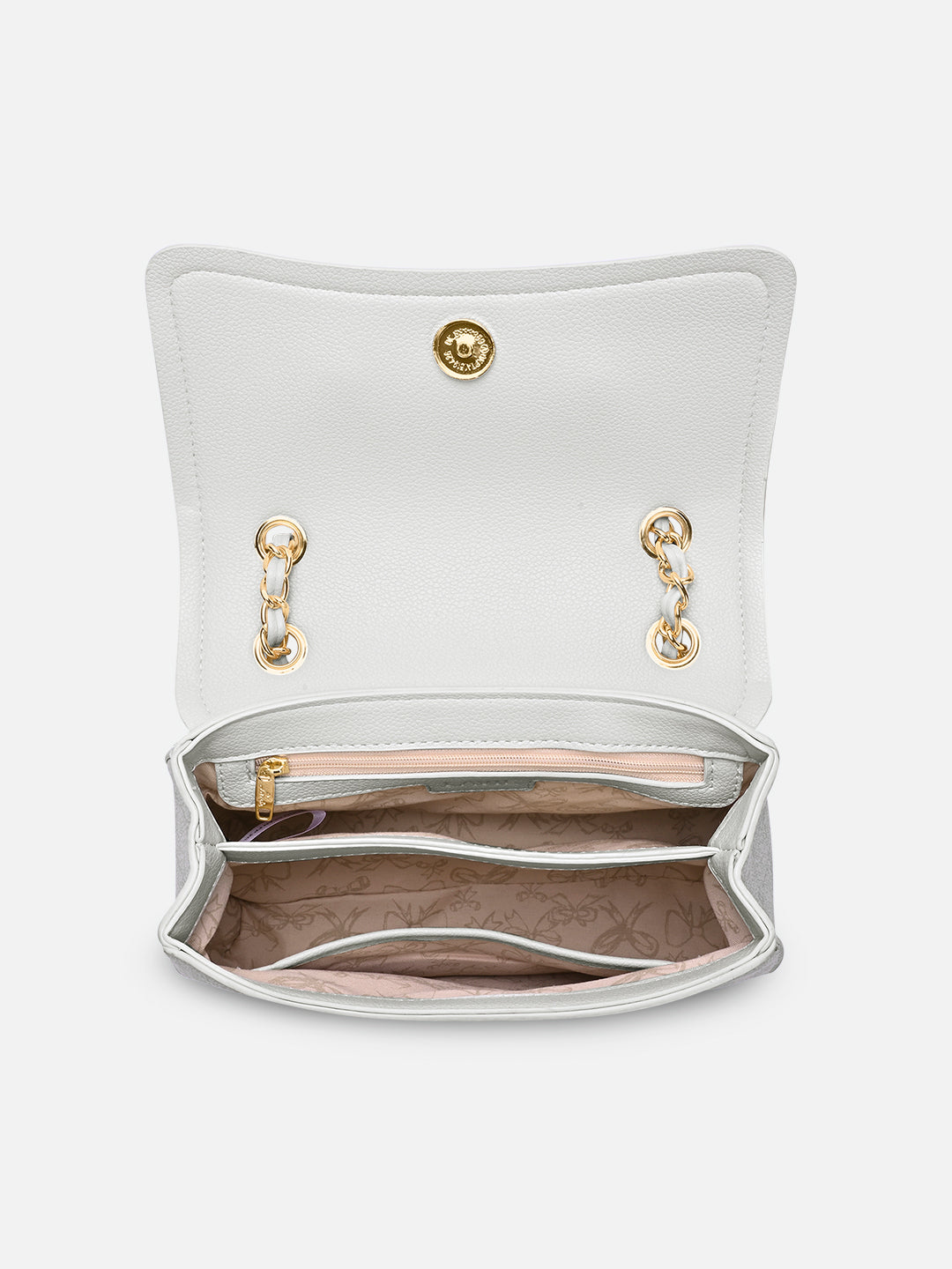 Mono Sean Flap 2 Compartment Medium Sling Bag Ivory