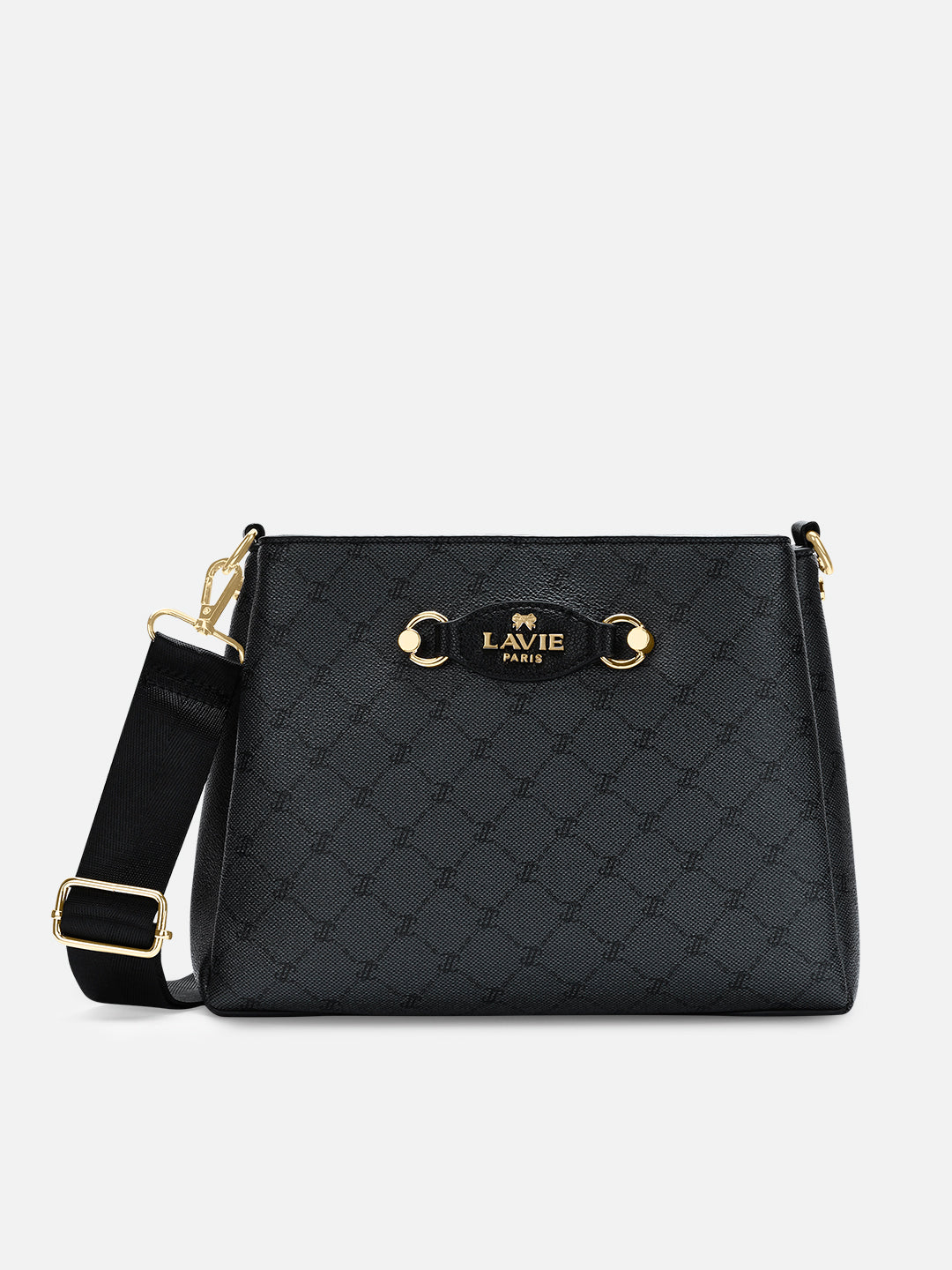 Mono Lior 3 Compartment Large Sling Bag Charcoal