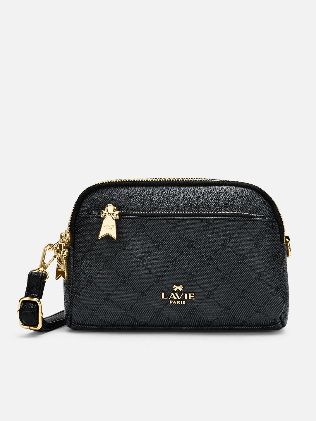 Mono Helen 3 Compartment Medium Sling Bag Charcoal
