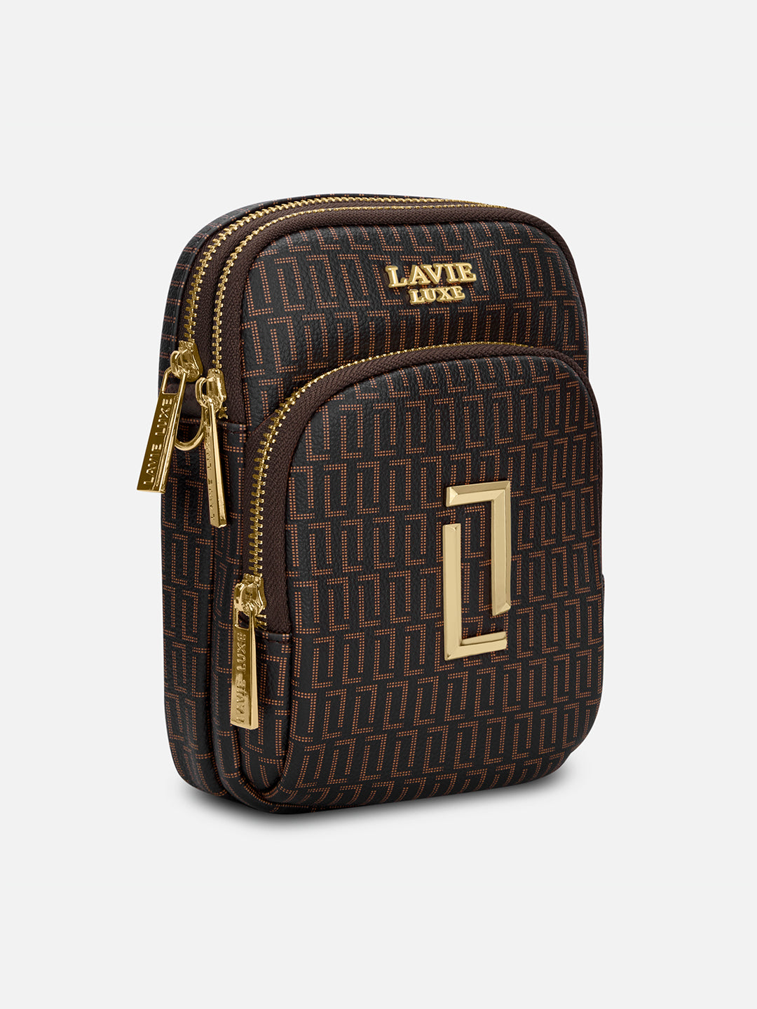 Monogram Mobile26 Vertical 3Compartment Choco
