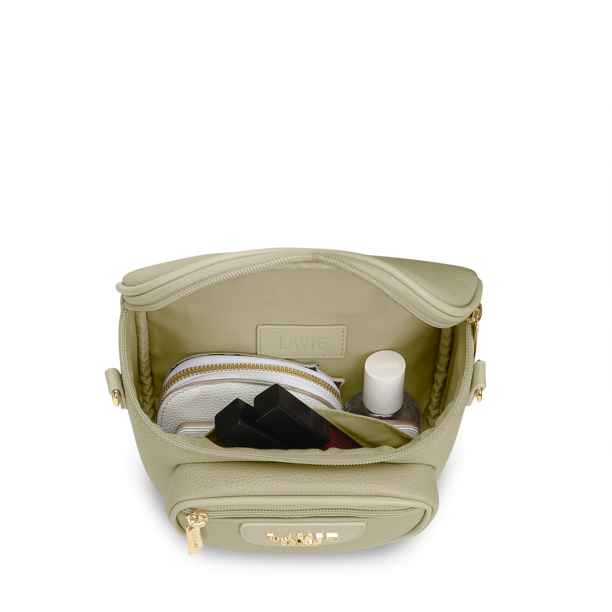 Sophie Oval Top Zip Beige