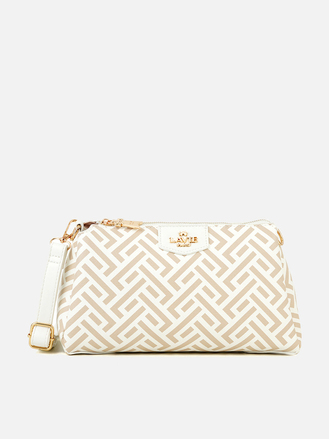 Mono Ll Elor 3 Compartment Medium Pearl Sling Bag