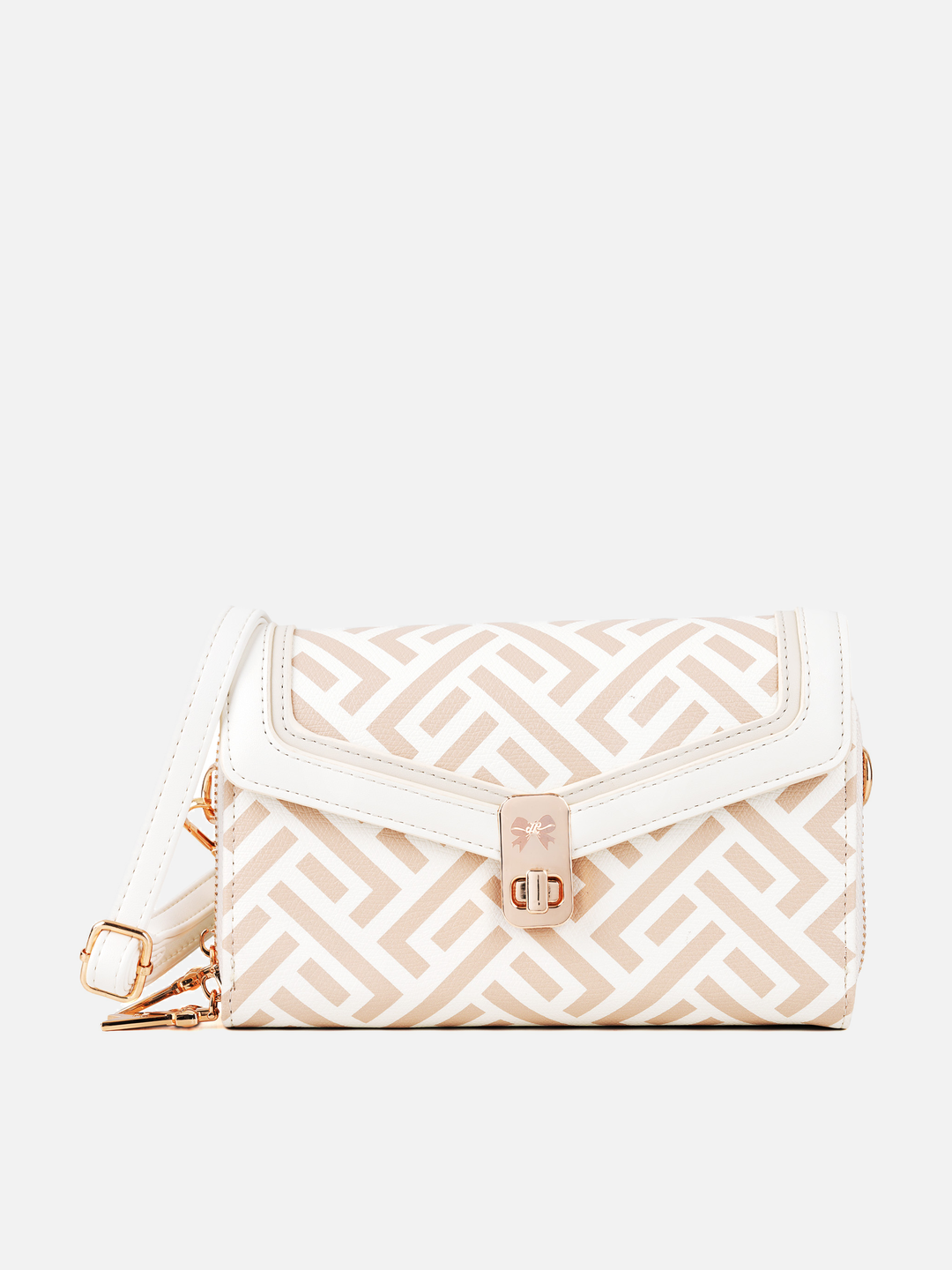 Mono Ll Sylvie 2 Compartment Large Pearl Sling Bag