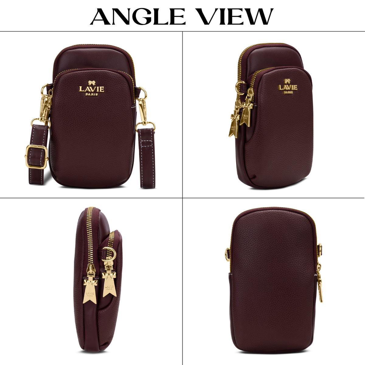 Soft Karen Mobile 2 Compartment Small Wine Sling Bag