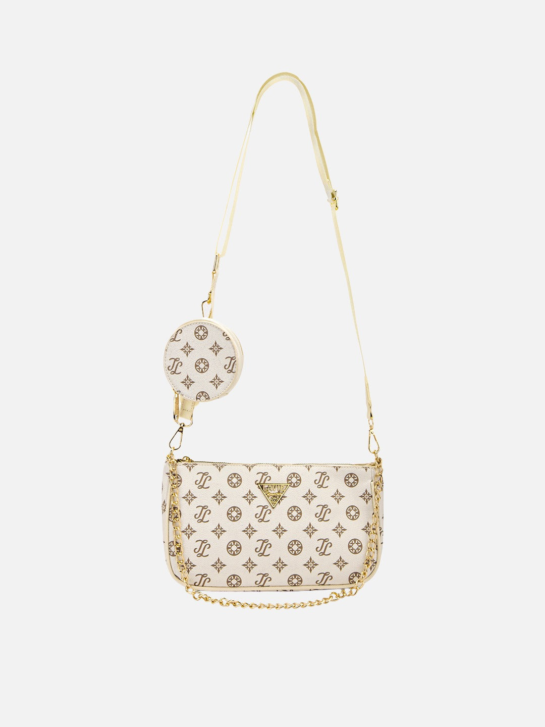 Florida 2 Compartment Small Off White Sling Bag