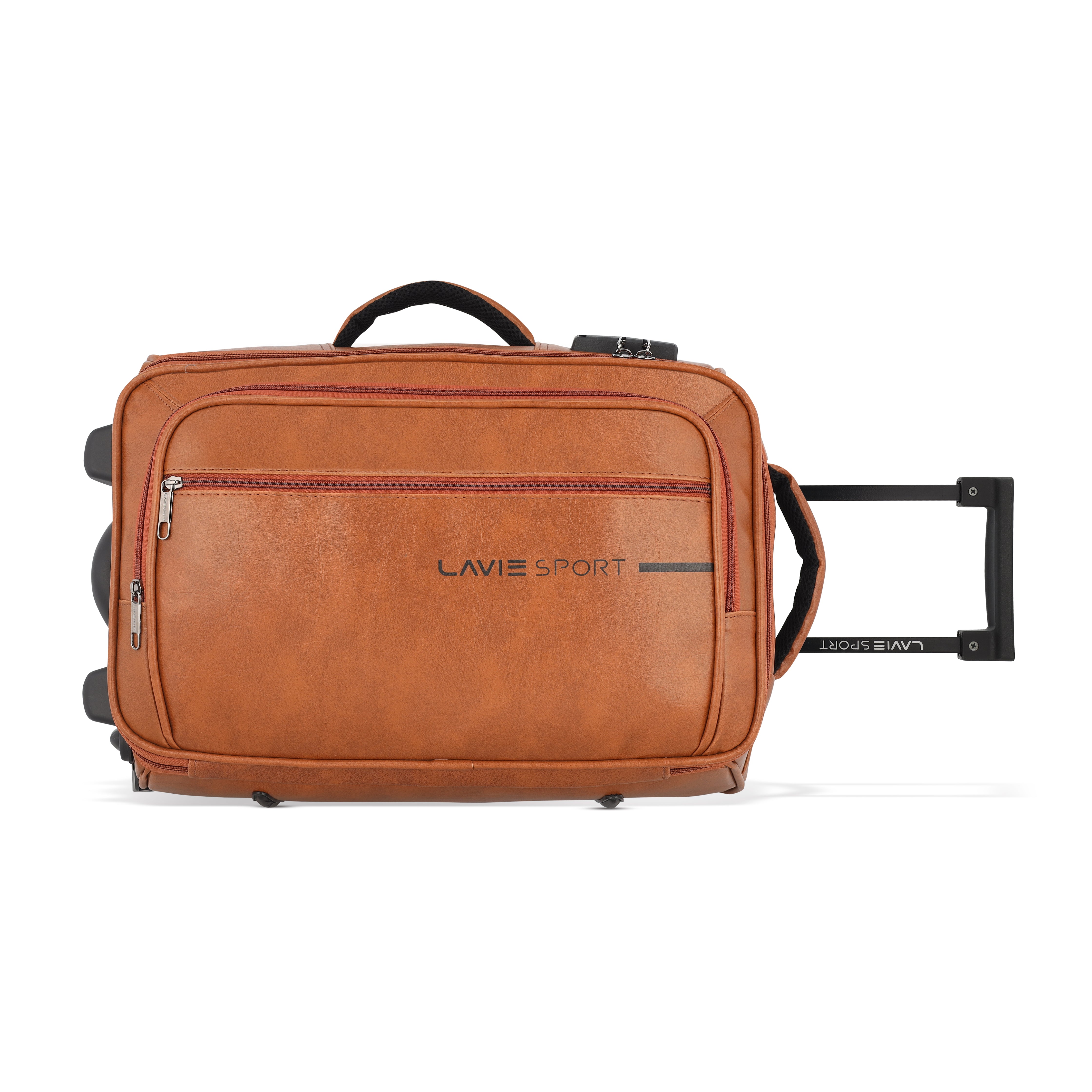 Lavie Sport 45 cms Premium Majestic Pro+ Overnighter Laptop Trolley | Duffle Bag Tan