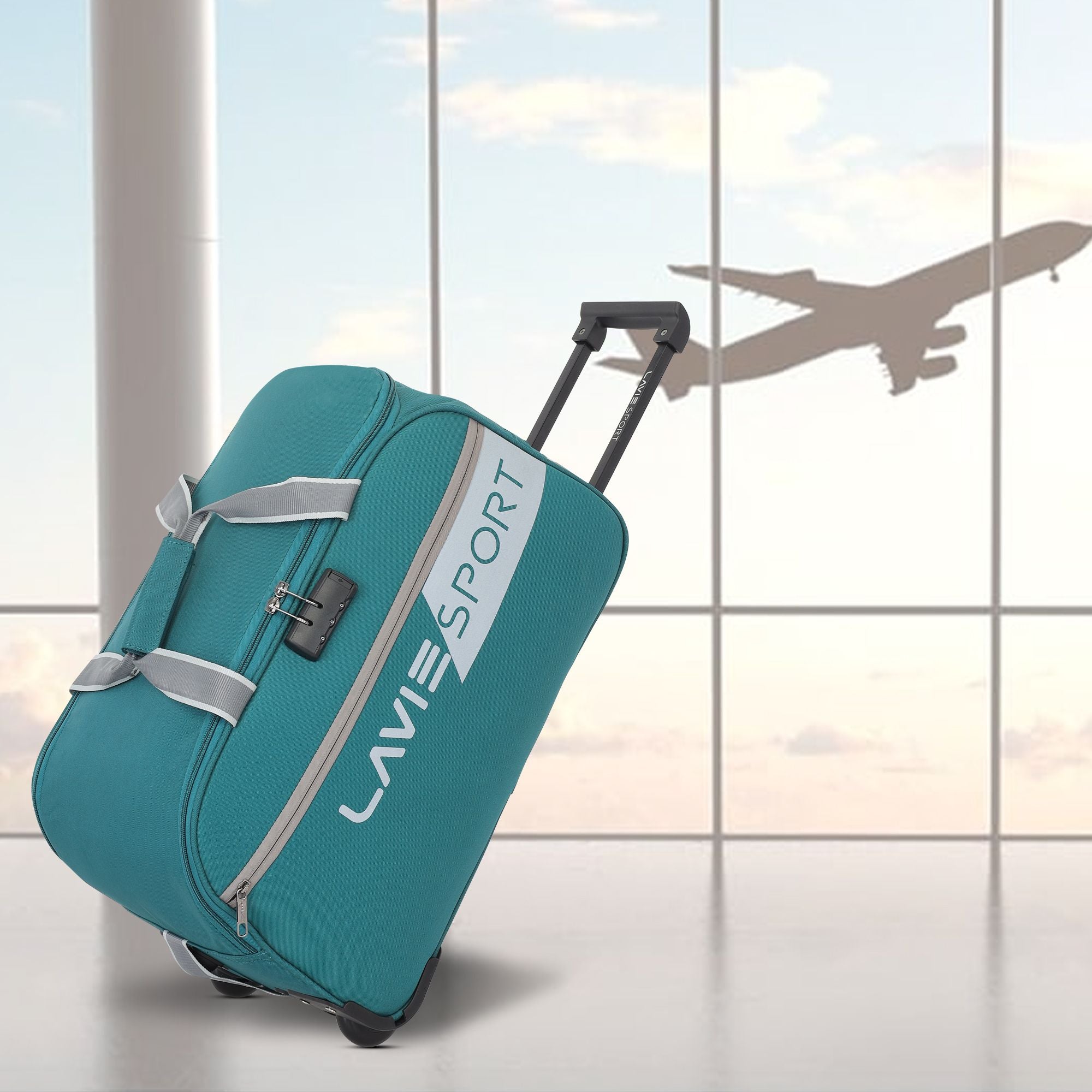Camelot Wheel Duffle Bag Combi Lock Teal