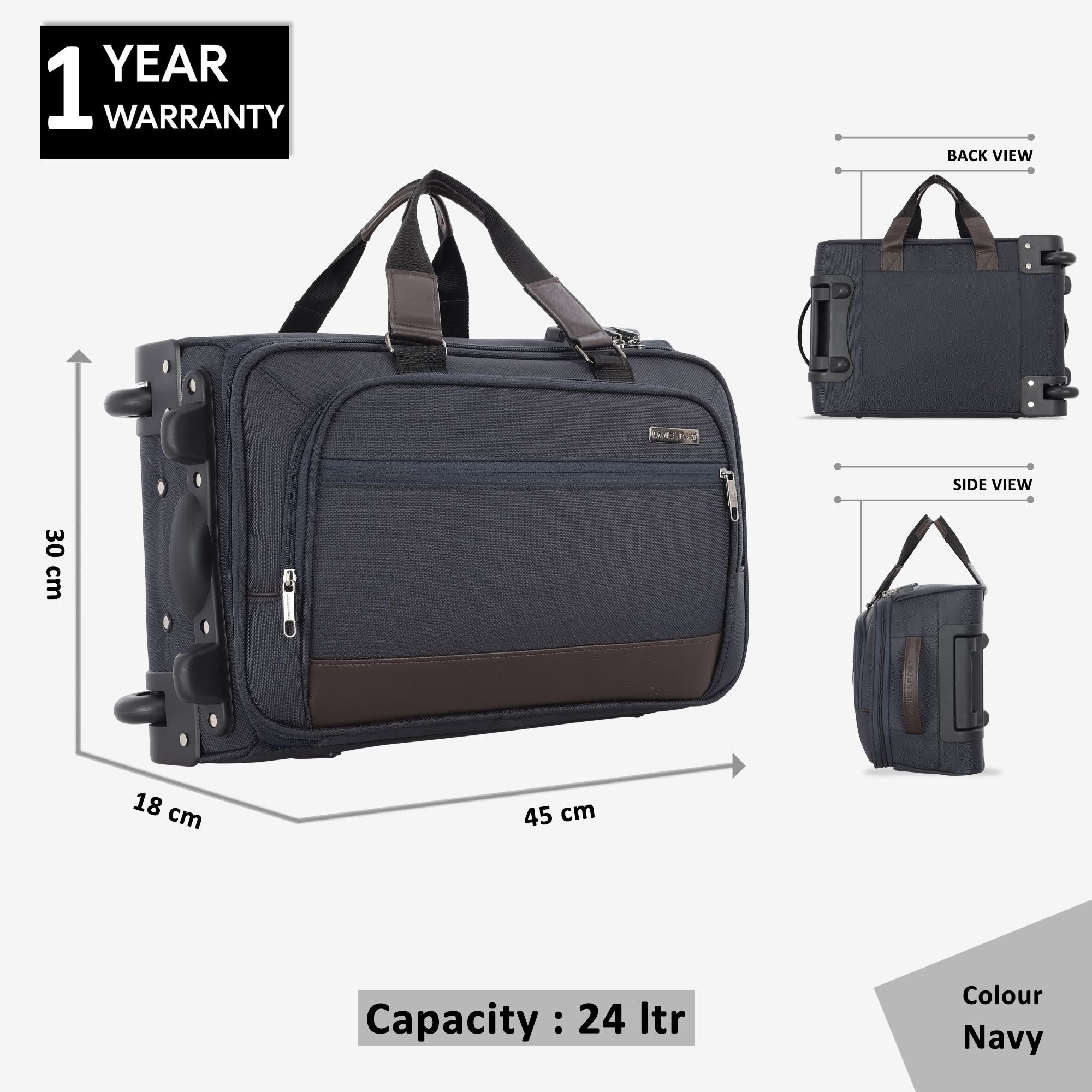 Matrix Wheel Duffle Bag Laptop Compatible Combi Lock C.Blue/Choco