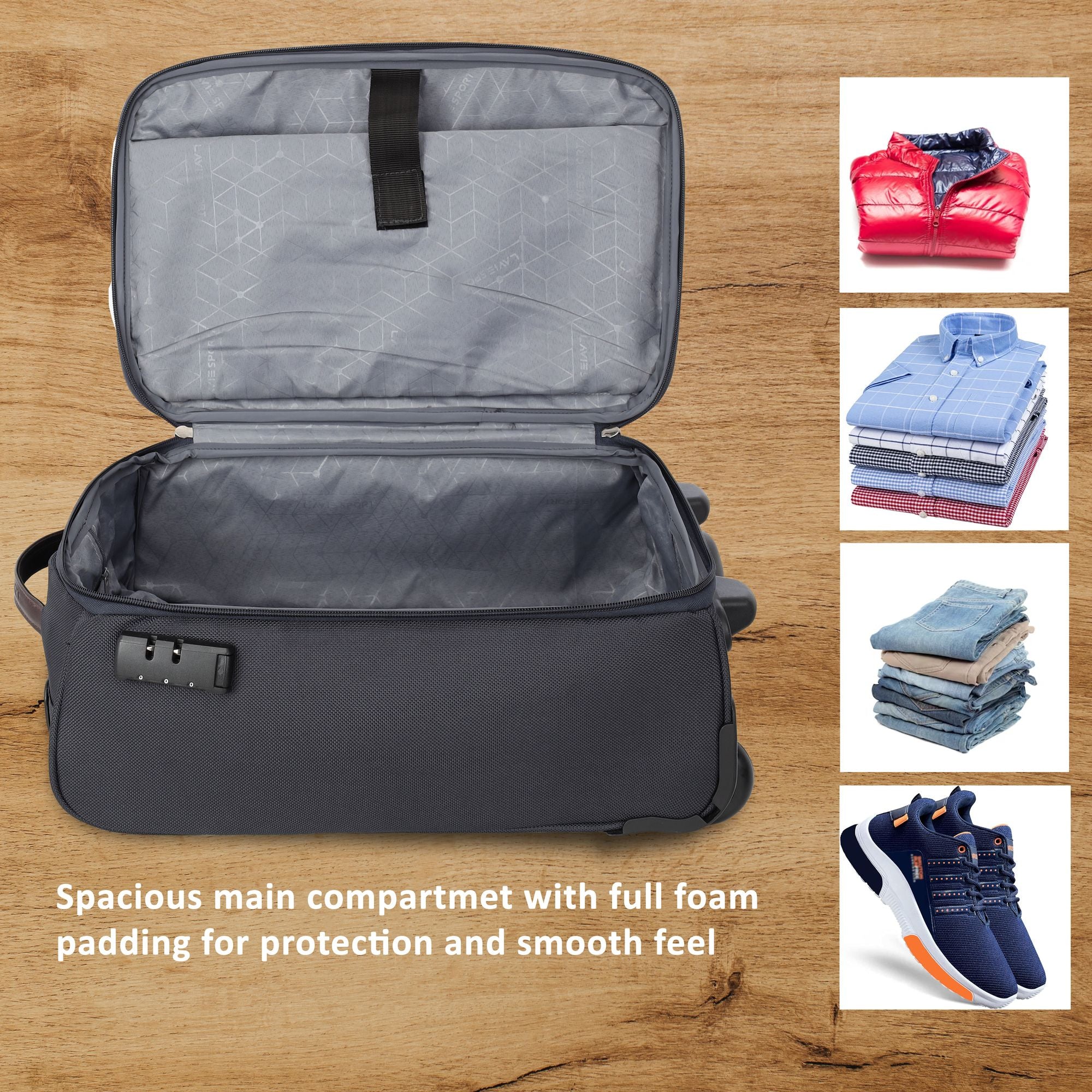 Matrix Wheel Duffle Bag Laptop Compatible Combi Lock C.Blue/Choco