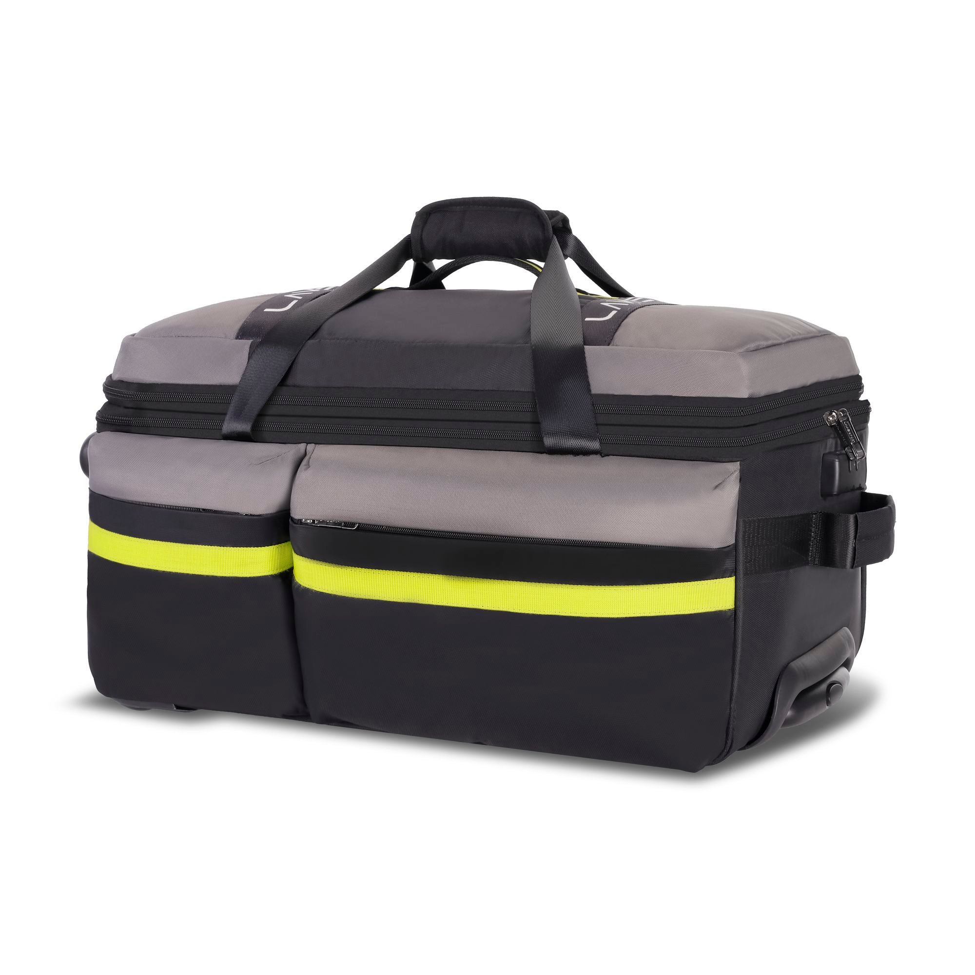 Apollo Wheel Duffle Trolley Bag Black/Grey