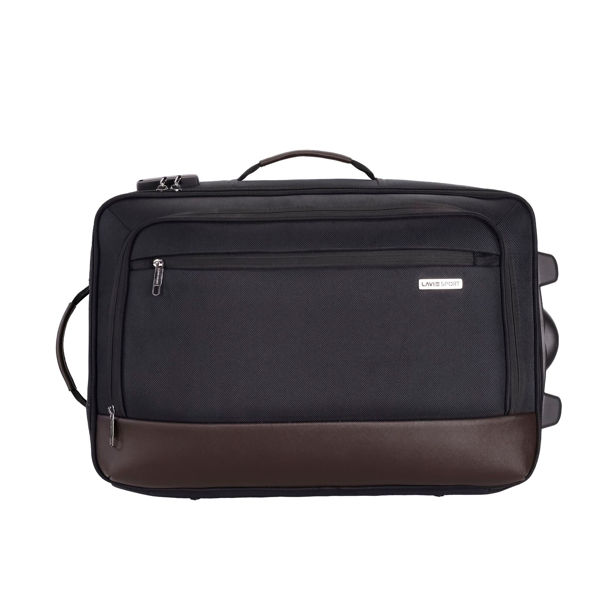 Pyramid Wheel Duffle Trolley Bag Black/Choco