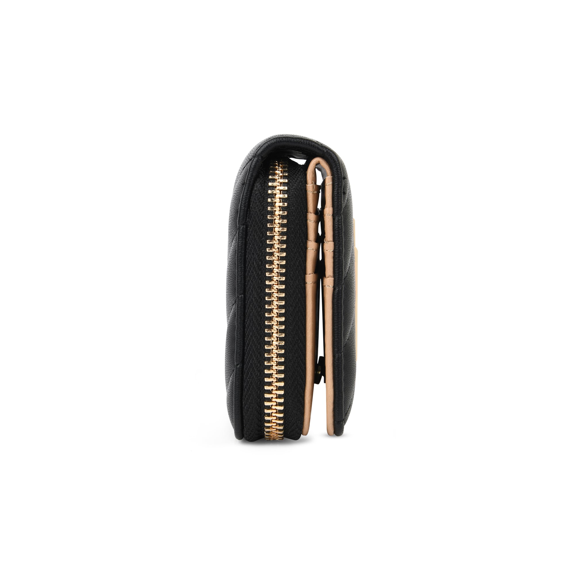 Lavie Luxe Black Small Women's Diagonal Flap Wallet