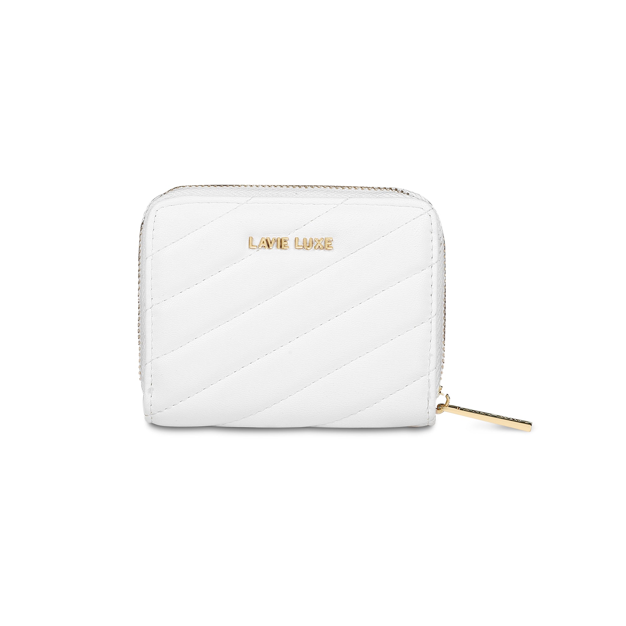 Lavie Luxe White Small Women's Diagonal Flap Wallet