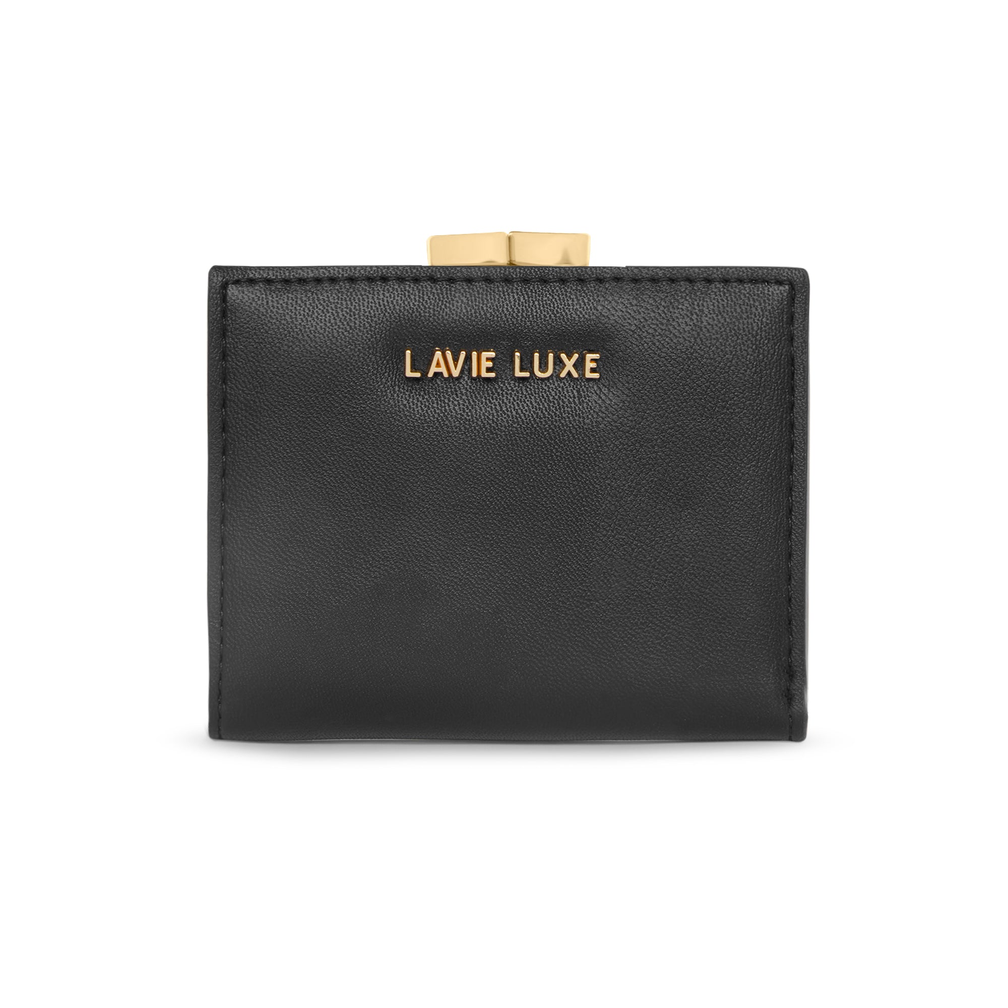 Lavie Luxe Black Small Women's Frame Wallet
