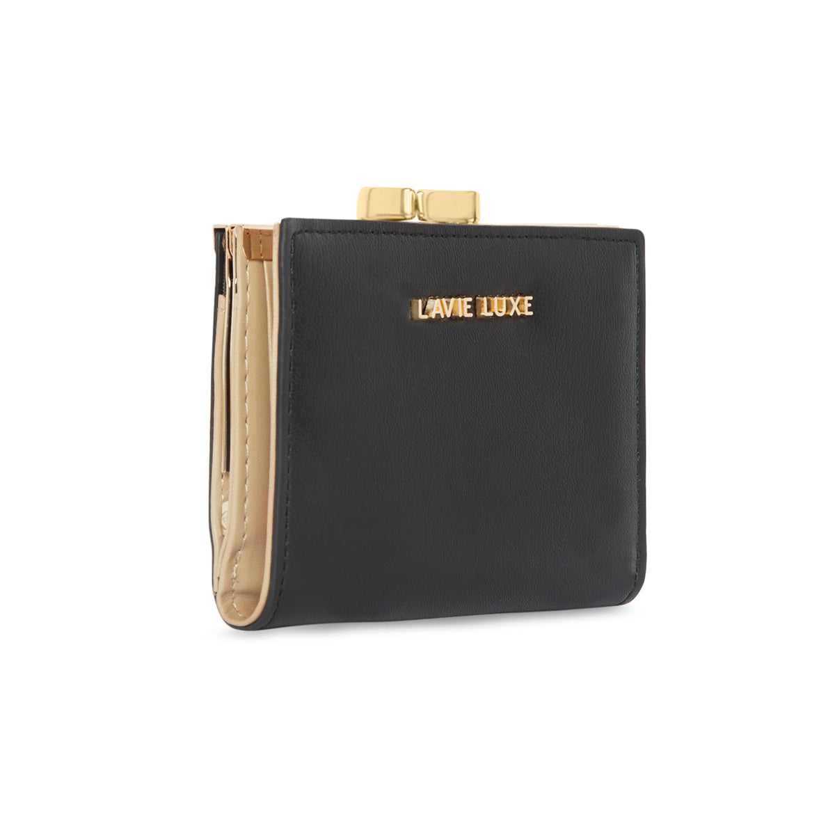 Lavie Luxe Black Small Women's Frame Wallet