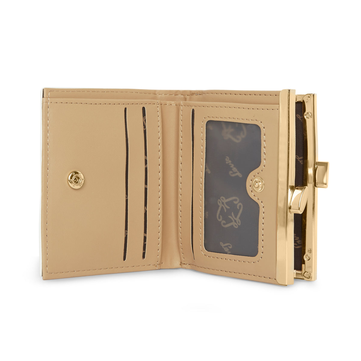 Lavie Luxe White Small Women's Frame Wallet
